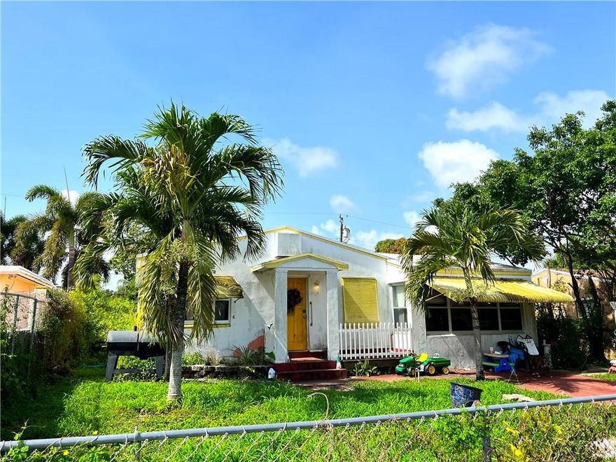 Annexed Rear Entrance Mother-In Law Suite. In the HEART of West Palm Beach, NO HOA.  1 Mile to Intracoastal, 2.5 Miles to Downtown West Palm, Minutes from PalmBeach International Airport, Birghtline/Tri-Rail, Entertainment, Restaurants and more. This is an investor special, with plenty of room to reach the ARV, add bathrooms and bedrooms easily with existing extended slab.  Photos shown give actual depiction of property condition.  The ceiling that is showing distress is located in rear addition that is annexed from the main house. This Concrete Block Structure is ready for its new owner to bring it up to standard, we believe square footage on tax record is outdated, close 1500+ sq foot.  Bring your contractor., turn this high demand area home into your next income property or residence.