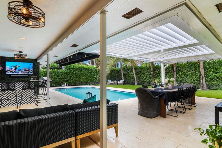 Welcome to your dream home in Lighthouse Point, Florida! Perfectly located between Fort Lauderdale and Boca Raton and just minutes from the beach, this luxurious turn-key residence showcases over $450,000 in high-end upgrades. Step inside to discover brand-new impact windows, new flooring, a new designer state of the art kitchen, a spa-inspired bathroom, complemented by a new air-conditioning system and a convenient Tesla charger in the garage. The backyard oasis is an entertainer's dream, featuring a sparkling saltwater pool, tropical landscaping and complete privacy. With beautiful furnishings and thoughtful details throughout, this move-in ready, fully furnished home combines sophisticated design and effortless coastal living in one of South Florida's most desirable neighborhoods.