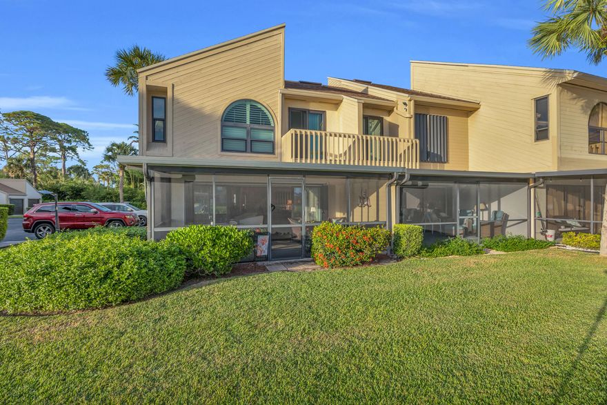 Enjoy Waterfront Living with Your Own Boat Slip!
This beautifully updated 3-bedroom, 3-bath townhouse combines coastal charm with modern comfort in one of Port St. Lucie's most desirable waterfront communities. Step inside to a bright, open living space featuring neutral tile flooring, fresh paint, crown molding, and elegant finishes throughout. The gourmet kitchen boasts beadboard-style cabinetry, granite counters, stainless steel appliances, under-cabinet lighting, and a convenient breakfast bar that opens to the living area — perfect for entertaining. A wall of sliders leads to a spacious screened-in patio with tranquil views of the water and marina, creating a seamless indoor-outdoor lifestyle. Upstairs, the large primary suite impresses with vaulted ceilings, plantation shutters, luxury vinyl plank flooring, and a spa-style bath with dual sinks, granite countertops, and a walk-in shower. This home also offers a dedicated boat slip on the St. Lucie River with no fixed bridges to the ocean, perfect for boaters and fishermen alike. Live where others vacation! This is true Florida waterfront living at its best!