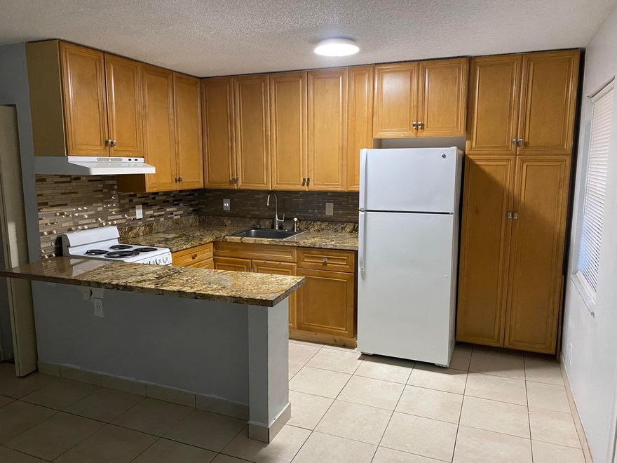 UNIT HAS BEEN REDONE WITH TONS OF CABINETS AND STORAGE, SECOND FLOOR-NO ELEVATOR, LAUNDRY ROOM IN EVERY BUILDING. EXCELLENT LOCATION -BETWEEN 95 AND DIXIE AND 3 MILES OR LESS TO THE BEACHES. WHAT A FIND. OWNER MAY CONSIDER A CAT WITH DEPOSIT NR. ALL TILE, KITCHEN HAS BEEN UPGRADED. PERFECT FOR ONE PERSON. DONT WAIT, THESE UNITS GO FAST.