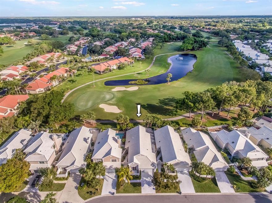 This single level home in Barclay Club is the only home in the community for sale on the Golf Course featuring long golf and lake views down the fairway. Other features include laminate wood flooring throughout. a wrap around screened in patio, and new hot water heater. It is vacant and easy to show!