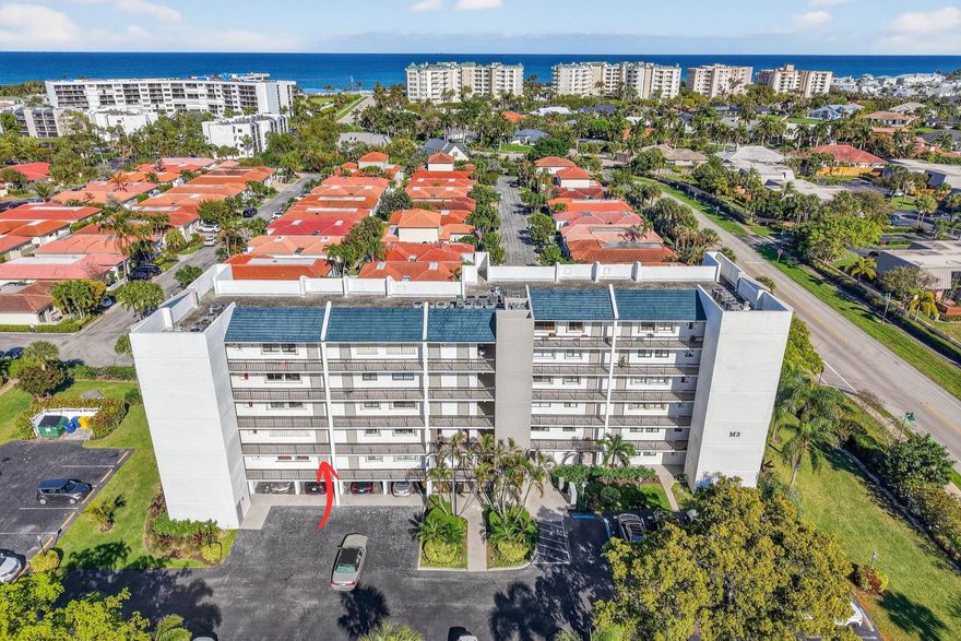 Welcome to Jupiter Ocean & Racquet Club — an exceptional opportunity to own a 3-bedroom, 3 full bathroom condo offering incredible value just steps from the beach.  This second-floor residence features wood flooring throughout and a spacious, functional layout ready for your personal touch. With solid bones and generous square footage, this unit is ideal for a buyer looking to update and customize to their own style. Priced to sell, it presents a rare chance to create your dream coastal retreat or investment property.  Enjoy the unmatched lifestyle JORC is known for—just a short stroll or bike ride to Jupiter Beach, with easy access to waterfront dining, Harbourside Place, shopping, golf, and endless outdoor activities including boating, paddleboarding, and tennis. Whether you're seeking a primary residence, seasonal getaway, or income-producing property, this is a standout opportunity in one of Jupiter's most desirable beachside communities.