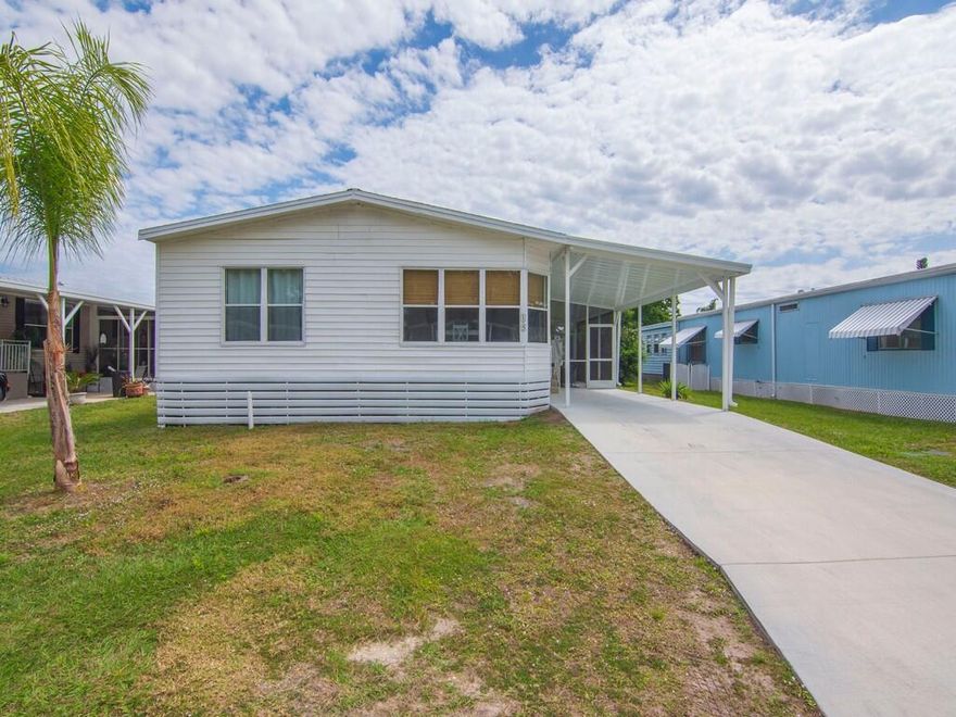 Charming 2/2 manufactured home located in the heart of Port St. Lucie, FL! This well-maintained home offers the perfect blend of comfort, convenience, and affordability. Featuring over 1400 square feet of living space, totally remodeled kitchen and bathrooms, all new furnishings and large screened patio, this home is ready for you to move right in and make it your own.Situated in a peaceful and friendly community of Spanish Lakes Golf Village, you'll enjoy all the amenities this park has to offer. Whether you're seeking a cozy retreat or a low-maintenance lifestyle, this property is a fantastic choice.Don't miss this opportunity--schedule your viewing today!