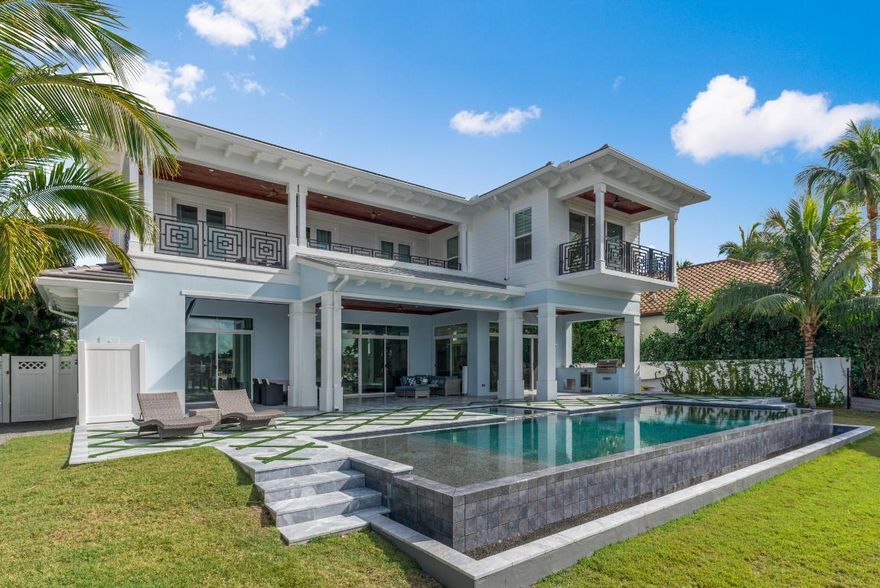 Rare opportunity to purchase this 2016-built new riverfront estate featuring panoramic views accentuated by the infinity-edge pool seeming to flow into the Loxahatchee River, situated in a premier location along the river and in town, about 5 minutes to the ocean via car or boat.  This custom waterfront residence offers plenty of nature light in the open floor plan concept with 5 bedroom 4.2 bath main house plus the separate 1 bedroom, 1 bath with spacious living area and kitchenette guesthouse.  Eco friendly designed with new solar panels and new electric solar shades creates low overhead and smart technology with state-of-the-art Control4 smart-home automation controls lighting, surround sound system, tv and AC controls, make this a unique home. Other features include soaring high custom molded ceilings, a gourmet chef's kitchen with custom cabinets and two large islands with the finest appliances and constructed with the finest workmanship and exceptional finishes throughout.  The oversized covered outdoor living space with summer kitchen overlooks the elegant pool and spa, and the river. The large master suite with private balcony overlooking the river features spacious his and hers walk-in closets, luxurious bathroom with adjacent office or nursery. Designed and engineered to be hurricane-proof utilizing the commercial grade, Hambro steel beam and poured concrete walls and 2nd floor with all impact glass doors and windows. 2016 new seawall, new dock with weatherproof composite decking and 2 new boat lifts, 2 large balconies, and beautiful, lush landscaping thru out.  Freshly painted through out and new shiplap TV wall and wine cellar are just a few new features.  Enjoy incredible sunsets in this beautiful newly built home that is move in ready.
Location! Location! Location!  Jupiter is known to be one the premium spot to live in south Florida.  It has some of the best snorkeling & fishing right in your back yard off the dock in the beautiful water behind the house. The area offers exceptional A-rated schools, great restaurants that you can access via boat, car or walking & proximity to world class shopping, best beaches and only 30 minutes away from PB international air port.
