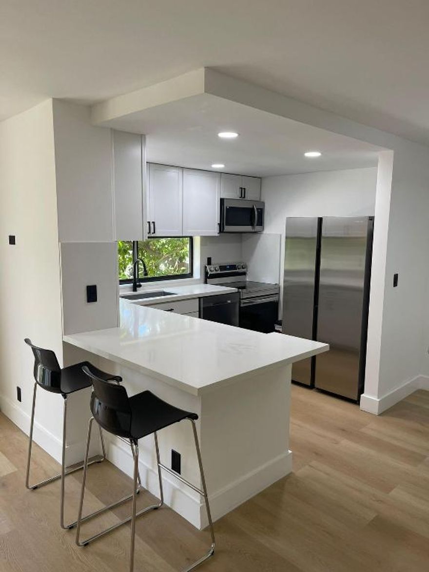 Fully renovated and modern 3BR/2.5BA converted condo steps away from the beach. Located in the heart of Sunny Isles with easy access to all shops and restaurants. This 1,230 sq ft residence features brand new renovation, appliances and new AC, comes fully furnished and has ample storage space. 3 parking spots, large pool, tennis and basketball court, guard -gated community. New gym and sauna coming soon. HOA includes water and internet. Rent right away. Only emotional support animals are OK