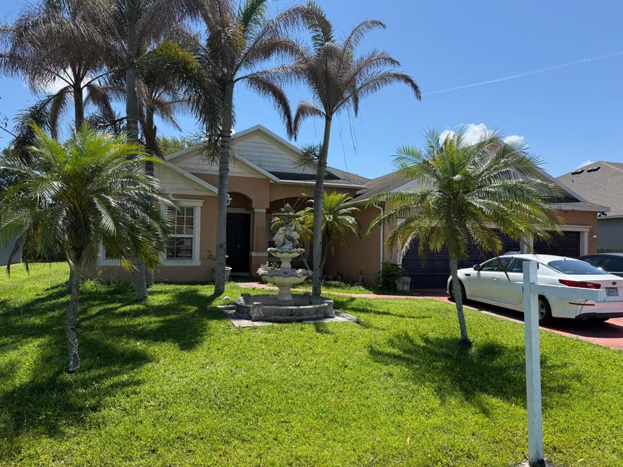 Investor Special in desirable Torino area of Port St. Lucie! Spacious CBS pool home with incredible upside potential for investors or cash buyers looking for a renovation project. Features include an oversized kitchen with granite countertops and custom cabinetry, formal dining area, screened patio, split floor plan, and 3-car garage. Property needs significant repairs and updates including likely roof replacement, ceiling repairs, one non-functioning A/C unit, flooring repairs/replacement, and completion of a fully demoed bathroom renovation. Sold AS-IS. Cash only. Great opportunity to restore and customize this home in a sought-after location near I-95, shopping, dining, schools, and more. Bring your contractor and vision!