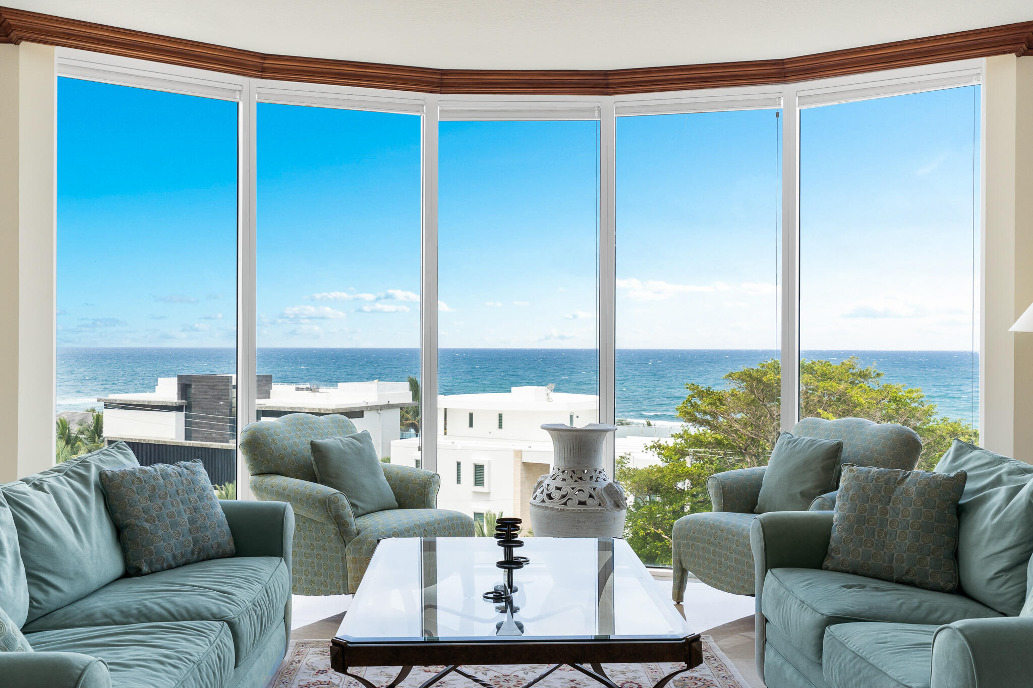 Luxurious off-season furnished rental at the ocean in Highland Beach, near Boca Raton and Delray Beach. Discover what the Toscana lifestyle has to offer and make this prestigious destination in South Florida your off-season address beginning in mid-April of 2023. The gorgeous 3 bedroom, 3 full bath and 1 half bath condo in the sky offers a fully furnished turn-key experience for you to enjoy in the quiet months after the high season comes to an end. Private elevator takes you to your double-door entry where the magnificent DIRECT ocean views capture your attention the minute you step inside. Ideally located in the south tower you are only steps away from the Toscana Private Beach Club! Meticulously maintained and offered with tasteful furnishings, marble floors, crown molding and custom