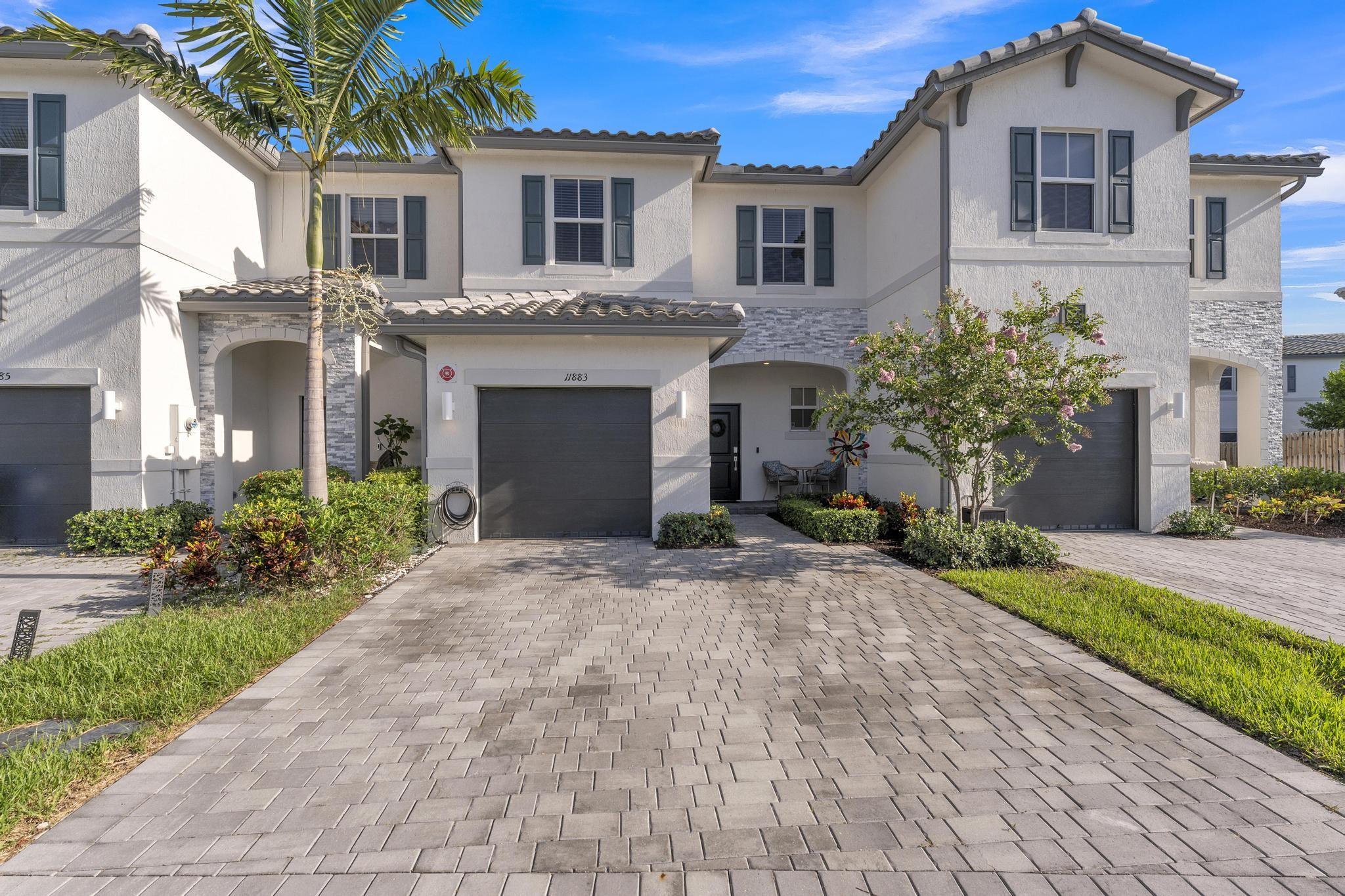 Welcome to gated newer construction Sunset Trails! This beautiful modern townhome is the BEST price in the neighborhood! Neutral tile floors on the main level. Designer powder room upgraded to accommodate your guests! Modern kitchen w white cabinetry, quartz counters, stainless steel appliances, breakfast bar & a pantry! Motivated sellers made lots of improvements from the basic builder package. Light fixtures, fans, bathroom fixtures/hardware, etc. Primary bedroom features walk in closet with custom cabinetry to allow full use of this great space! Full size washer/dryer! Private fenced in backyard upgraded w pavers! Community features pool, spa, playground, & gated entry. Enjoy the peace of mind of newer construction! All impact windows/doors. Lower insurance premium! Low monthly HOA!