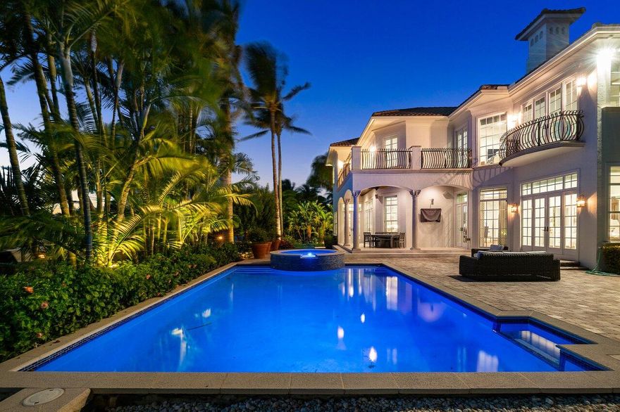 This very chic Mediterranean-style estate features 5 bedrooms, 6 baths plus powder room, 14 foot high cellings on the First Floor, hardwood floors and 114+/- feet of private deepwater dockage in the sought after Ocean Ridge community.  Beautiful details and superb craftsmanship are hallmarks of this custom home including a wine room with temperature control and a two person elevator.  Offered furnished.  Please see More for company Disclaimer. DISCLAIMER: Information published or otherwise provided by the listing company and its representatives including but not limited to prices, measurements, square footages, lot sizes, calculations, statistics, and videos are deemed reliable but are not guaranteed and are subject to errors, omissions or changes without notice. All such information should be independently verified by any prospective purchaser or seller. Parties should perform their own due diligence to verify such information prior to a sale or listing. Listing company expressly disclaims any warranty or representation regarding such information. Prices published are either list price, sold price, and/or last asking price. The listing company participates in the Multiple Listing Service and IDX. The properties published as listed and sold are not necessarily exclusive to listing company and may be listed or have sold with other members of the Multiple Listing Service. Transactions where listing company represented both buyers and sellers are calculated as two sales. The listing company's marketplace is all of the following: Vero Beach, Town of Orchid, Indian River Shores, Town of Palm Beach, West Palm Beach, Manalapan Beach, Point Manalapan, Hypoluxo Island, Ocean Ridge, Gulf Stream, Delray Beach, Highland Beach, Boca Raton, East Deerfield Beach, Hillsboro Beach, Hillsboro Shores, East Pompano Beach, Lighthouse Point, Sea Ranch Lakes and Fort Lauderdale. Cooperating brokers are advised that in the event of a Buyer default, no financial fee will be paid to a cooperating Broker on the Deposits retained by the Seller. No financial fee will be paid to any cooperating broker until title passes or upon actual commencement of a lease. Some affiliations may not be applicable to certain geographic areas. If your property is currently listed with another broker, please disregard any solicitation for services. Copyright 2023 by the listing company. All Rights Reserved.