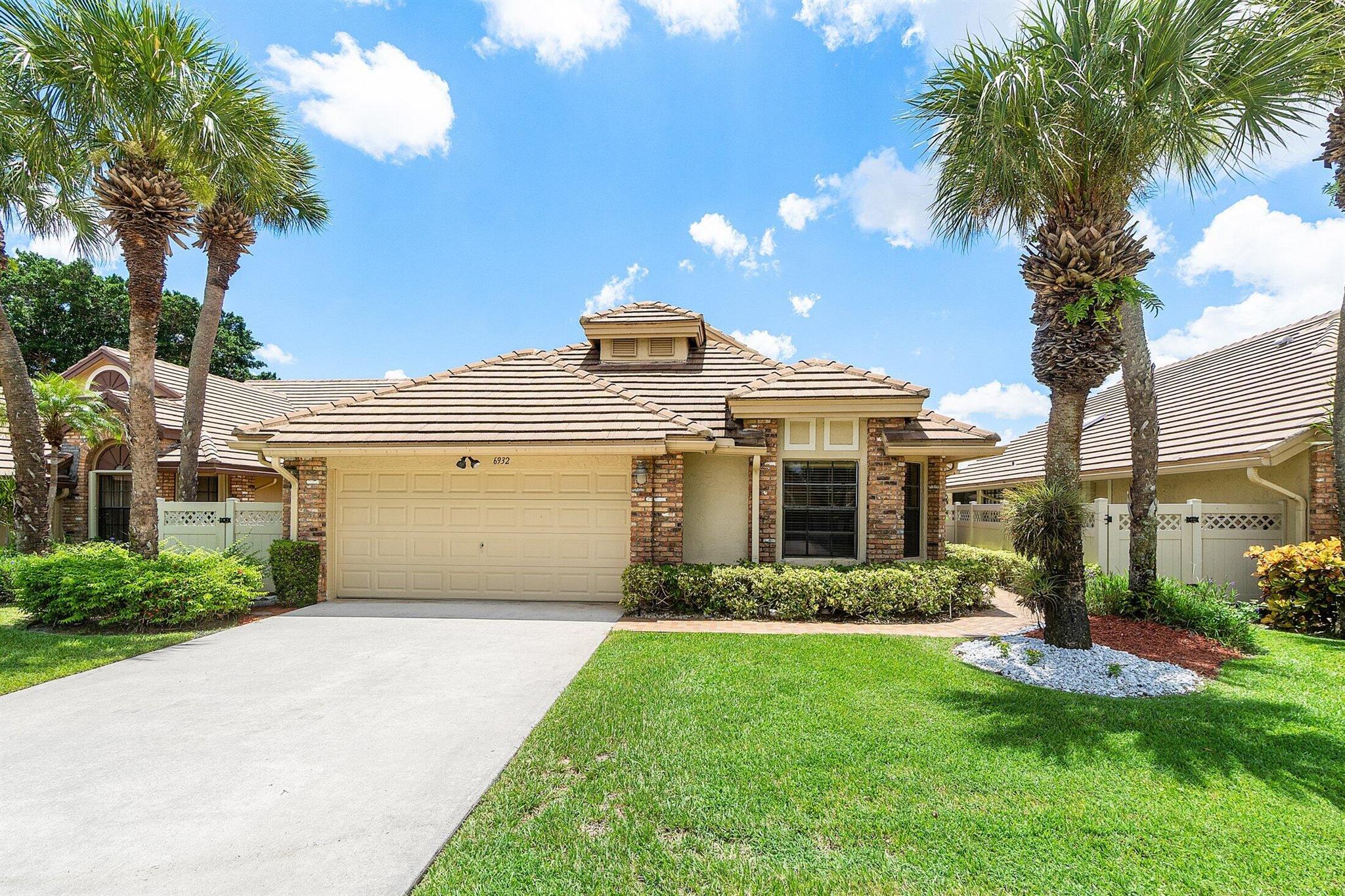 Welcome to resort-style living in the heart of Aberdeen Golf & Country Club! This beautifully updated 3-bedroom, 3-bath home offers breathtaking lake and golf course views in a highly desirable all-age friendly community. Step inside to find a spacious, open floor plan with tile flooring throughout, an updated kitchen featuring modern cabinetry, granite countertops, and stainless steel appliances, as well as fully renovated bathrooms with sleek finishes. Enjoy serene mornings and picturesque sunsets from your covered patio overlooking the water and fairways. Aberdeen Golf & Country Club offers top-tier amenities including championship golf, tennis, pickleball, fitness center, resort-style pool, dining, and a vibrant social scene. Located in A-rated school districts.