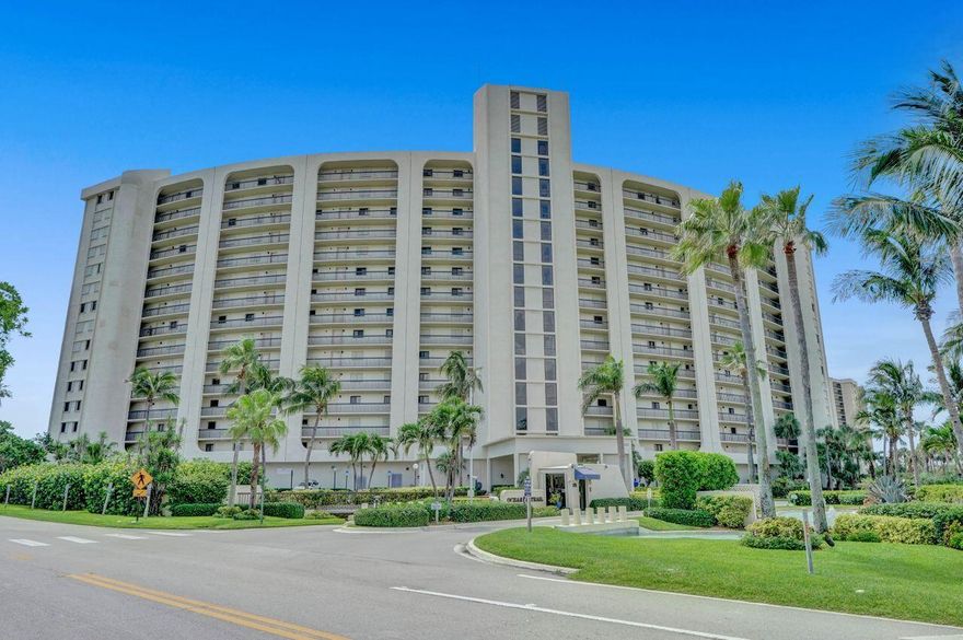 Directly on the beach in Jupiter Florida.  This 2 bedroom, 2 bath condo is on the 5th floor with striking SE ocean views.   Renovated kitchen and baths (2023), new LVP flooring throughout, newer HVAC and water heater.  Custom closets in both bedrooms.  This is a very well maintained condo with only limited winter use by the owner.   Price is turn key.  The building is undergoing extensive renovations which will include a new roof (2026) and pool deck (2027).  Partial assessment is still outstanding and can be negotiated with any offer. Building 400 is the youngest high rise in Ocean Trail and is well loved for it's welcoming residents, sunny balconies, and the sun drenched pool deck even in the winter months.  Lovely views of the lighthouse, Dubois Park, and the inlet from the catwalk approach to unit 504.  Enjoy direct beach access with no streets to cross to get to the sand.  Features include 2 heated pools, spa, fitness room, tennis & pickleball, secure garage parking, social gatherings, 24-hour manned gated entry, and 2 extra storage areas.    Condo fees are $1714 / month and include all utilities except electric, recreational amenities, building insurance, on-site property manager and staff, 24-hour security, and more.