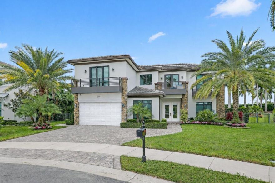 Introducing the Callahan model, a luxurious 6-bedroom home with an office & loft, located in the highly sought-after gated community of Royal Palm Polo. This stunning home is on a cul-de-sac & sits on one of the largest lots in the community (18,818sf / .43 acre) . Enjoy the XL fenced yard complete with a heated pool for year-round enjoyment. As you step inside, you'll be greeted by soaring 24-foot ceilings on the first floor & 10-foot ceilings on the second floor, creating an expansive & airy atmosphere. The chef's kitchen is a culinary delight, featuring top-of-the-line Wolf & Subzero appliances, a gas cooktop, & beautiful views of the pool. Downstairs is the primary bedroom, 2 guest rooms & an office. Upstairs is 3 bedrooms and a loft. Home is equipped with solar panels. See Floor Plan Royal Palm Polo is a non-membership community offering an array of amenities for the whole family to enjoy, including a gym, playground, 6 Har Tru tennis courts, basketball & pickleball courts, & a resort-style pool. Additionally, residents will appreciate the convenience of A-rated schools in the area.