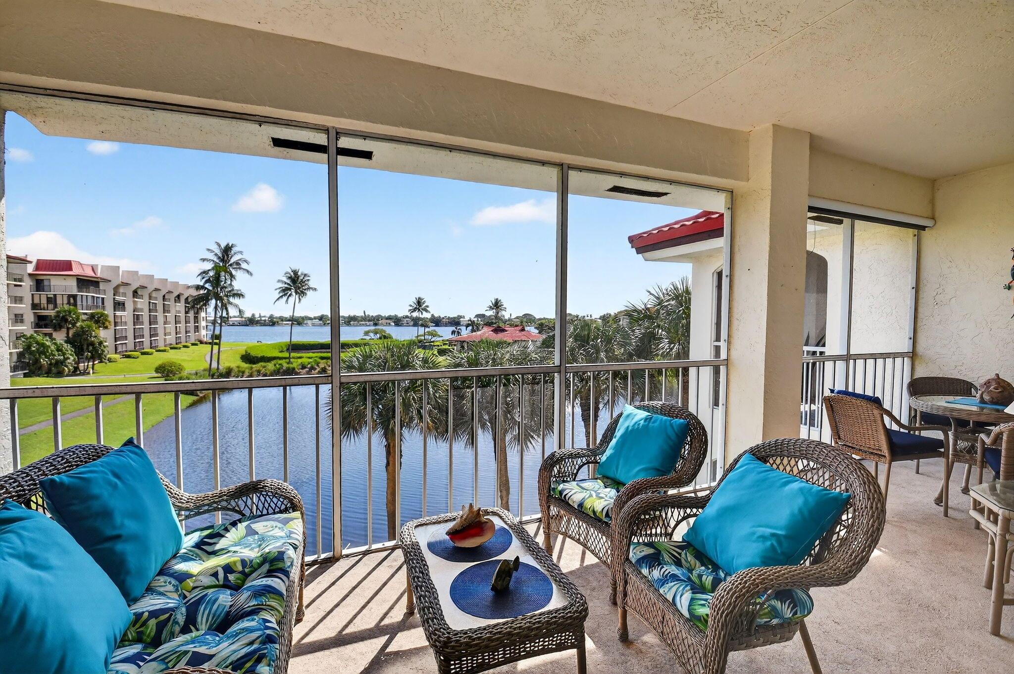 Escape to your dream vacation every day in this beautifully updated and fully furnished 2 bed, 2 bath condo in the waterfront community of Half Moon Bay. With hardwood floors, granite countertops, and an open layout that flows to a spacious screened patio, you'll love relaxing with breezy Intracoastal views or entertaining in style. This gated community offers endless resort-style amenities--2 heated pools, 3 tennis courts, sauna, bocce, a scenic promenade, and a clubhouse filled with social events. Just minutes from the beach, fine dining, and shopping, it's the perfect blend of leisure and convenience. With completed milestone inspections, strong reserves, and no assessments, you can move right in and start enjoying the South Florida lifestyle you've always imagined!