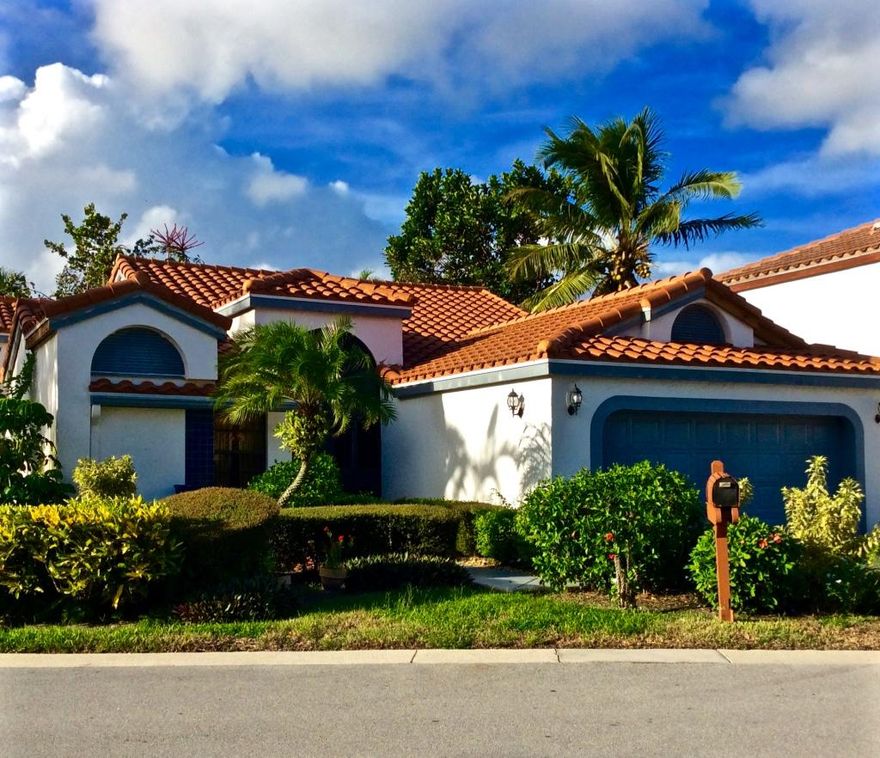 BRND NEW barrel tile roof installed Oct 2017! Heated/Screened PRIVATE POOL, tiled throughout, Skylighted Master bath and guest bath. Transferrable appliance warranty.  3rd bedroom has pocket doors & a privacy garden with sliders instead of a closet.  Spacious master with large walk-in closet, dressing/vanity area & sliders that open up to pool area. Come live the resort lifestyle without the cost of expensive country club memberships! EXCELLENT LOCATION! Walk to shops, restaurants & public transportation. Convenient to PBIA, Wellington Mall. 1 block away from Okeeheelee park, public golf, championship waterski courses, horseback riding.  All ages, pet friendly (HOA includes premium cable, lawncare, 24 hr. security, 2 pools, fitness room & more...see supplement for all HOA details).  AS-IS The Tree-lined, Resort-Like Community of 
RIVER BRIDGE is an ALL ages, PET & FAMILY FRIENDLY community features amazing amenities for its residents! 
The reasonable maintenance fee includes: Manned Gated Entrance with 24 hour security and roving patrols, landscaping & lawn maintenance, even cable television with 6 HBO Channels! 

NOTE:  Enhancements to HOA will be added in Jan 2018: Fiber Optics Network to include Premium cable, internet and telephone! (HOA fee may change, but is unknown at this time)

Other Amazing Amenities: Access to clubhouse and 2 community heated swimming pools,  6 lighted tennis courts, lake front hot-tub, clubhouse with planned neighborhood activities, shows & trips, billiards and ping-pong tables, basketball/bocce ball, shuffleboard courts, fitness room, children's pool and playground, 24 hour manned gate with secure entrance and roving patrols, picnic areas, performance center, a social director, on-site manager, lush landscaping, weekly sprinkler system maintenance, and so much more...Something for everyone!!

***THIS METICULOUSLY MAINTAINED, GATED COMMUNITY OF RIVER BRIDGE IS CENTRALLY LOCATED & CONVENIENT TO EVERYTHING YOU CAN IMAGINE...WALKING DISTANCE TO SHOPPING, DINING, PUBLIC TRANSPORTATION AND ENTERTAINMENT-JUST OUTSIDE OF THE FRONT GATE...6 MILES TO THE BEACH & JUST MINUTES FROM THE WELLINGTON EQUESTRIAN GROUNDS, GOLF, WELLINGTON GREEN MALL AND THE PALM BEACH INT'L AIRPORT-1 BLOCK AWAY FROM OKEEHEELEE PARK WHERE YOU'LL FIND CHAMPIONSHIP WATERSKI COURSES, HORSEBACK RIDING TRAILS, BMX TRACKS, BALL FIELDS, PICNIC GROUNDS, PUBLIC GOLF, NATURE CENTER, BIKING/Walking Trails & so much more...LIVE THE COUNTRY CLUB LIFESTYLE WITHOUT THE COUNTRY CLUB MEMBERSHIP FEES!!!  
******AS-IS, All property details/measurements approximate, intended to be reliable, but not guaranteed and subject to change without notice; buyer is advised to verify all data through inspections*****