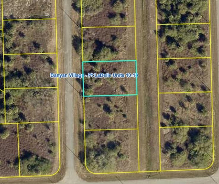 Unique opportunity to purchase Land in Labelle Florida! Seller financing available with affordable downpayment (ONLY $1,000 down, up to 20 years financing term) Situated in the heart of Banyan Village, this 0.23-acre lot in a new community offers city water access, high-speed optic fiber internet, and is primed for development. Glades Electric will provide power once building permits are pulled and construction is underway. Banyan Village, a single-family planned housing community with about 4,000 residential lots, is just a few miles east of LaBelle, combining “old Florida charm” with abundant outdoor activities. Its central location provides easy access to the Florida Heartland and both coasts. Secure your spot before prices rise! — reach out for more information!