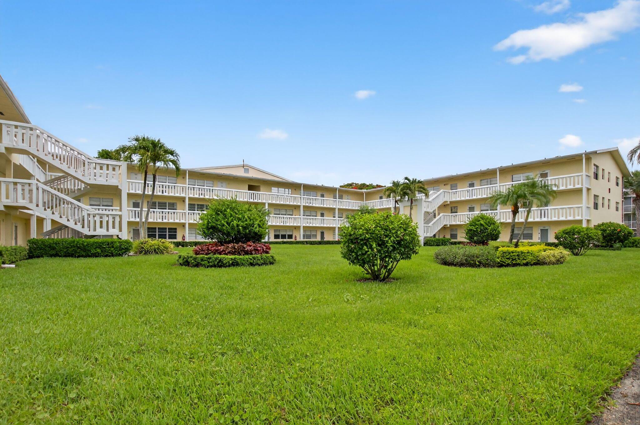 Move right into this freshly painted 1-bedroom, 1-bath condo! Featuring brand-new vinyl flooring throughout, this bright and inviting unit boasts a spacious, modern feel. Perfect for comfortable living and easy maintenance. Enjoy the tranquil views of the lake from your second floor balcony. This unit is conveniently located near the elevator.Dorset at Century Village Boca Raton is a 55+ condominium community within the larger, beautiful Century Village development. Known for its extensive amenities and active adult lifestyle Century Village offers a clubhouse with fitness center, swimming pools, tennis and pickleball courts, theater and entertainment venues, walking and biking trails and shuttle bus service to local shopping centers.