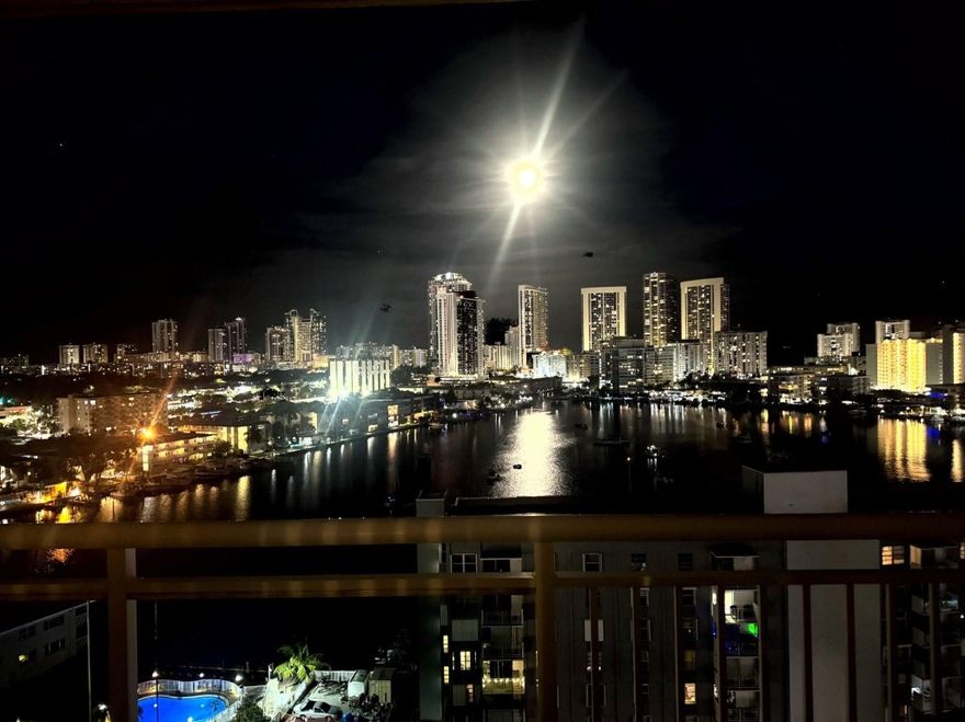 Experience breathtaking panoramic water views and stunning sunsets from this exceptional 15Th-floor unit nestled in Hallandale beach.2-bedrooms & 2 bathrooms condo features tranquil water views to enjoy the boats passing by and the most amazing sunsets. Porcelain floors throughout, updated kitchen and bathrooms, Spacious and full of natural light. Impact windows open up to a generous balcony to enjoy the amazing views. The community offers amenities such as laundry facilities on the same floor, heated pool, boat dock, exercise area, covered parking, and more. Located minutes from large retails stores, prime restaurants, Gulfstream Park, The Aventura Mall. Close to two major international airports and walking distance from the beach.