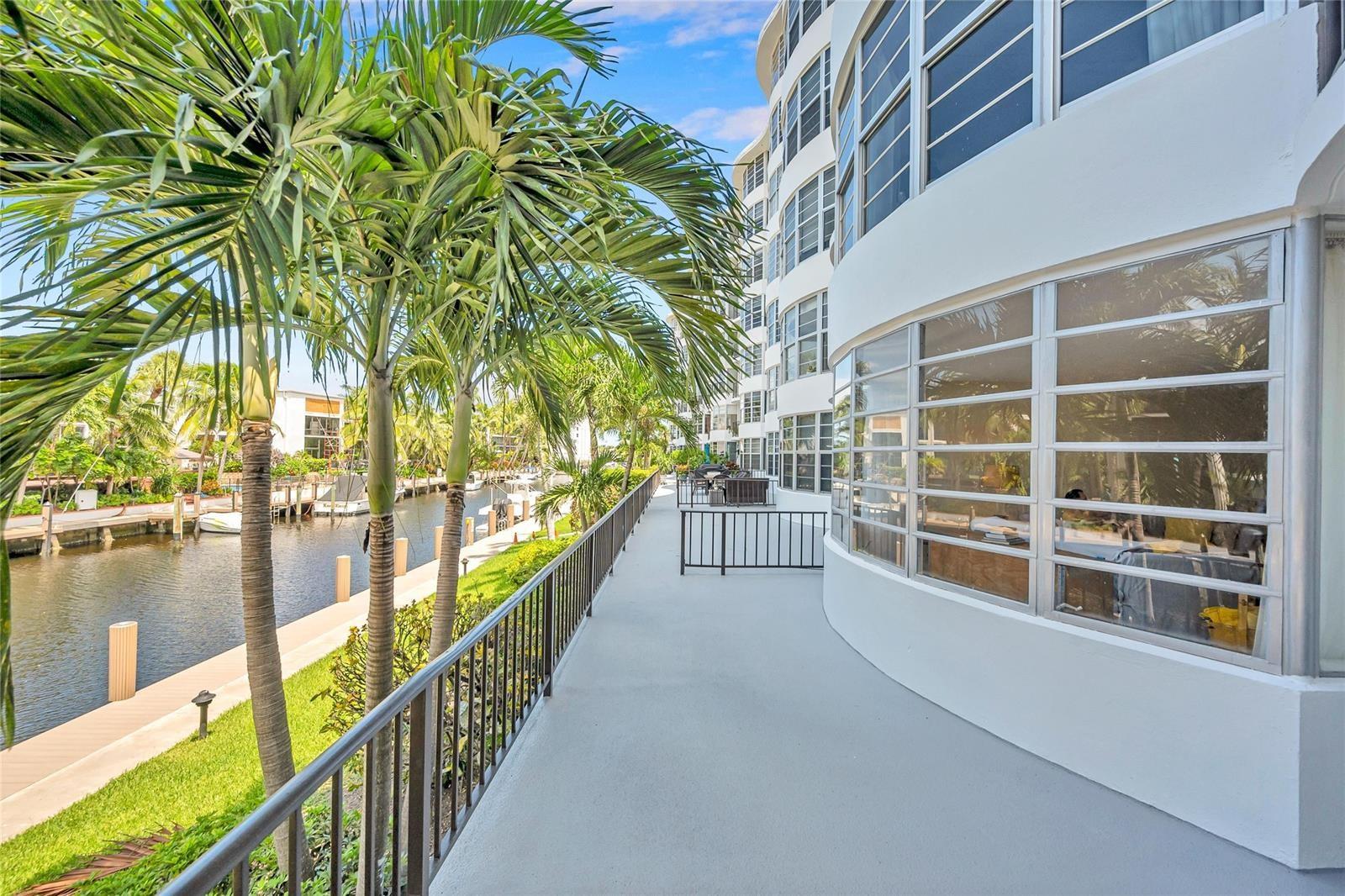Seasonal Rental! Come stay in paradise in this Stunning, spacious and remodeled 2 bed 2 bath waterfront condo in East Fort Lauderdale! This 1st floor unit has beautiful views of the intracoastal canal from the moment you step into the unit and from the primary bedroom. Spacious waterfront patio perfect for having your morning coffee or evening dinners! Large open kitchen with SS appliances, polished concrete flooring throughout, remodeled bathrooms and a large open living room/dining room area that is perfect for entertaining and brand new Impact windows and glass! Awesome location walking or short driving distance to Lauderdale by the Sea beach, stores, restaurants, shopping, entertainment and more! Comes with covered garage parking. **The Pool and pool deck are newly remodeled**