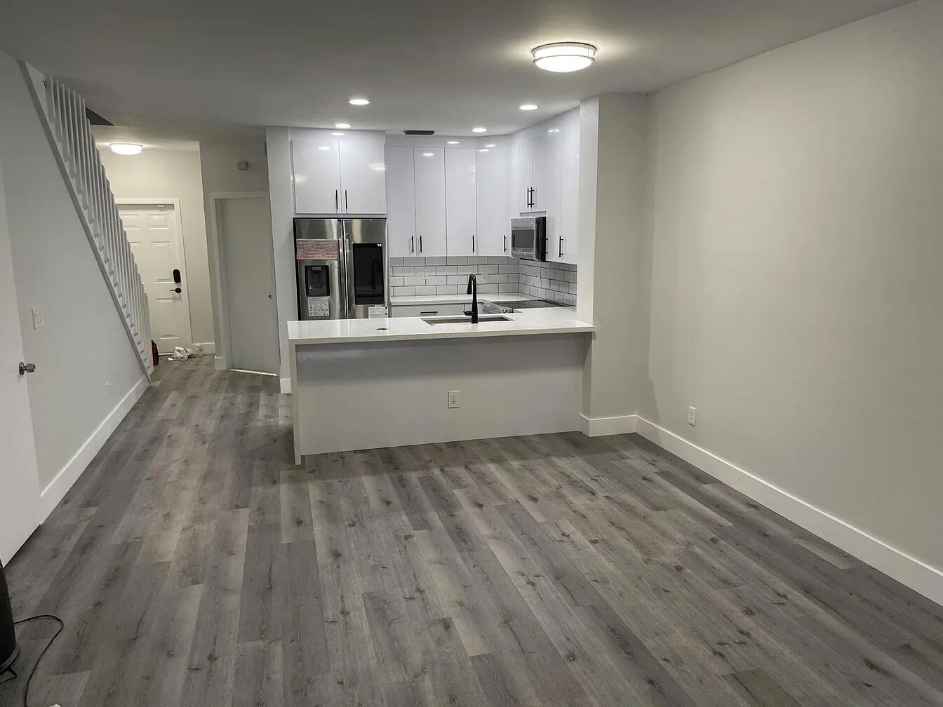 Beautiful remodeled two-story townhome in Pembroke Pines! This property has two bedrooms and two and a half bathrooms and is located in the Pelican Point Gated community! The property has a fully updated kitchen and bathrooms with quartz countertops, a waterfall island, and large cabinets for maximum storage. It also has a one car garage and a great back porch area! Right near the community pool and tennis courts. Located close to Trader Joe's, Publix, Walmart, Pembroke Gardens, Pembroke Lakes mall, Memorial Hospital, and many restaurants.