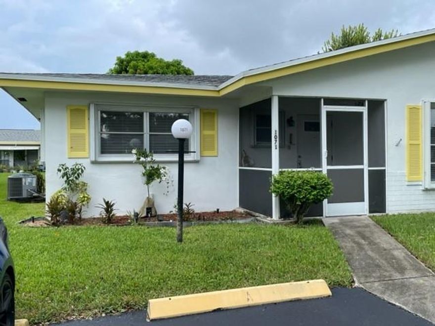 2 Bedroom 1 1/2 Bath Villa in the desirable Lauderdale West area. Newer Central AC, Accordion Hurricane Shutters on all widows and patio, Hurricane Rated Front Door, Stainless Steel Refrigerator, Dishwasher, and Washer and Dryer