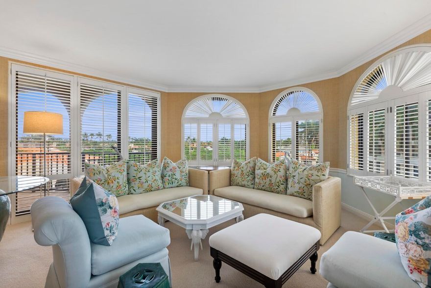 Beautiful 3BR/2.1BA unit in the fantastic, full service L'Ermitage condominium. Highlights include beautiful, paneled library with built-ins, gourmet eat-in kitchen, and gorgeous views of the Intracoastal. Large primary suite with dressing area and dual walk-in closets. Spacious, light-filled great room perfect for entertaining. Additional features include two balconies, private elevator vestibule, impact windows, and poolside cabana. Located in the center of town, the L'Ermitage features beautiful courtyard entry, full-time manager, serene pool area, exercise facilities, and tennis court.