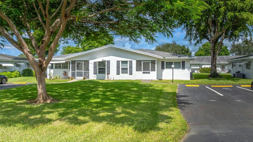 Welcome to Lauderdale West, an active 55+ community located in the heart of Plantation! Residents enjoy resort-style amenities including 2 clubhouses, pools, tennis courts, fitness center, card rooms, organized clubs, bus service, professional stage shows & more. The association provides incredible value covering lawn/landscaping, basic cable, internet, insurance, roof repairs/replacements, exterior painting & pest control. This one-story corner villa is move-in ready w/ laminate floors throughout, updated kitchen & bathrooms, impact windows & doors & a freshly painted interior. Additional features include a spacious family/dining room, enclosed interior patio, in unit washer/dryer, large outdoor patio & ample parking. Don’t miss this opportunity to enjoy the South Florida lifestyle!