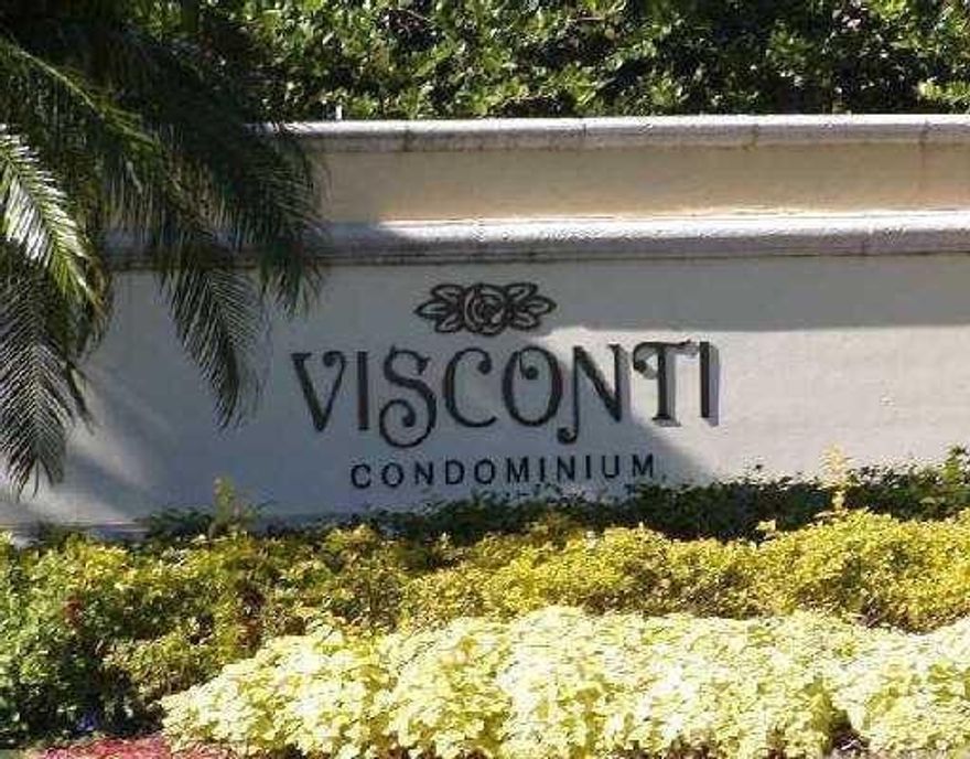 Lovely 2 bedroom condo in the gated community of Visconti. 2 bedroom split plan with washer and dryer in the unit.  Community pool with clubhouse and fitness center. Good Schools in this centrally located community in Coral Springs, across from Coral Square Mall. Ok to lease the 1st year with no rental restrictions. Association fee includes water, trash removal, sewer, security, exterior insurance, roof repairs, club house and community pool.