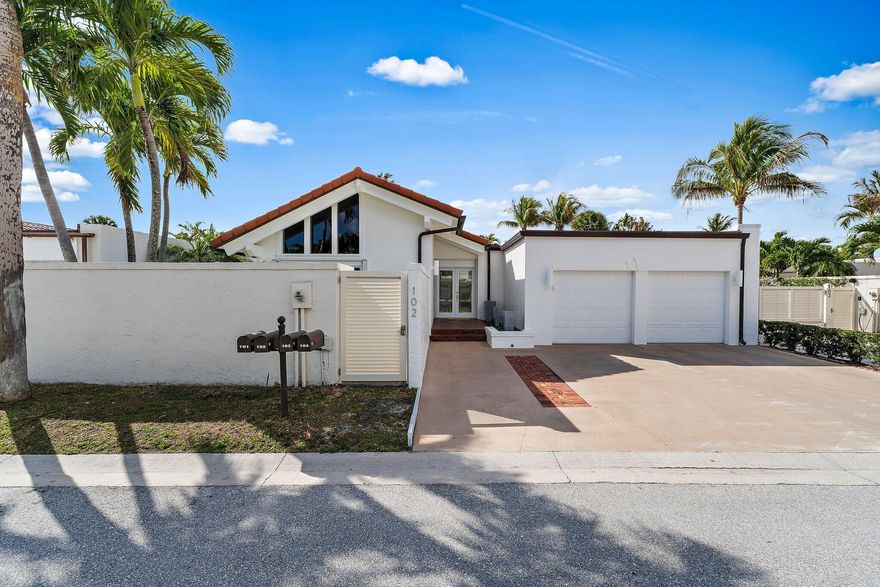 Located in the highly sought-after gated community of Ocean Walk, this beautifully maintained 3 BR/2 BA home offers just under 2000 sq ft of inviting living space and the ultimate beachside lifestyle.  The open floor plan features a spacious kitchen with stainless steel appliances and granite countertops, remodeled in 2013, overlooking the main living areas.  Step outside to a luxurious private outdoor retreat featuring a heated pool/spa and low maintenance artificial turf creating a resort style setting perfect for hosting guests year-round! Additional highlights include a new roof (2023) and a bright functional layout designed for comfortable coastal living.