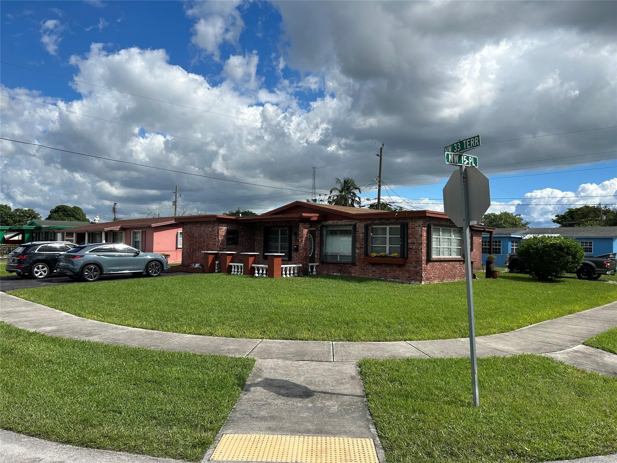 4 BEDROOMS 2 FULL BATHS A WELL MAINTAINED HOME ON A LARGE CORNER LOT, SPACE AVAILABLE FOR A POOL AND AMPLE PARKING,  LOCATED IN THE SOUGHT AFTER JOHN F KENNEDY SUBDIVISION LAUDERHILL FLORIDA. CENTRALLY LOCATED AND EASY ACCESS TO THE TURNPIKE AND I95. WELL SUITED FOR A LARGE FAMILY AND FIRST TIME HOMEBUYERS