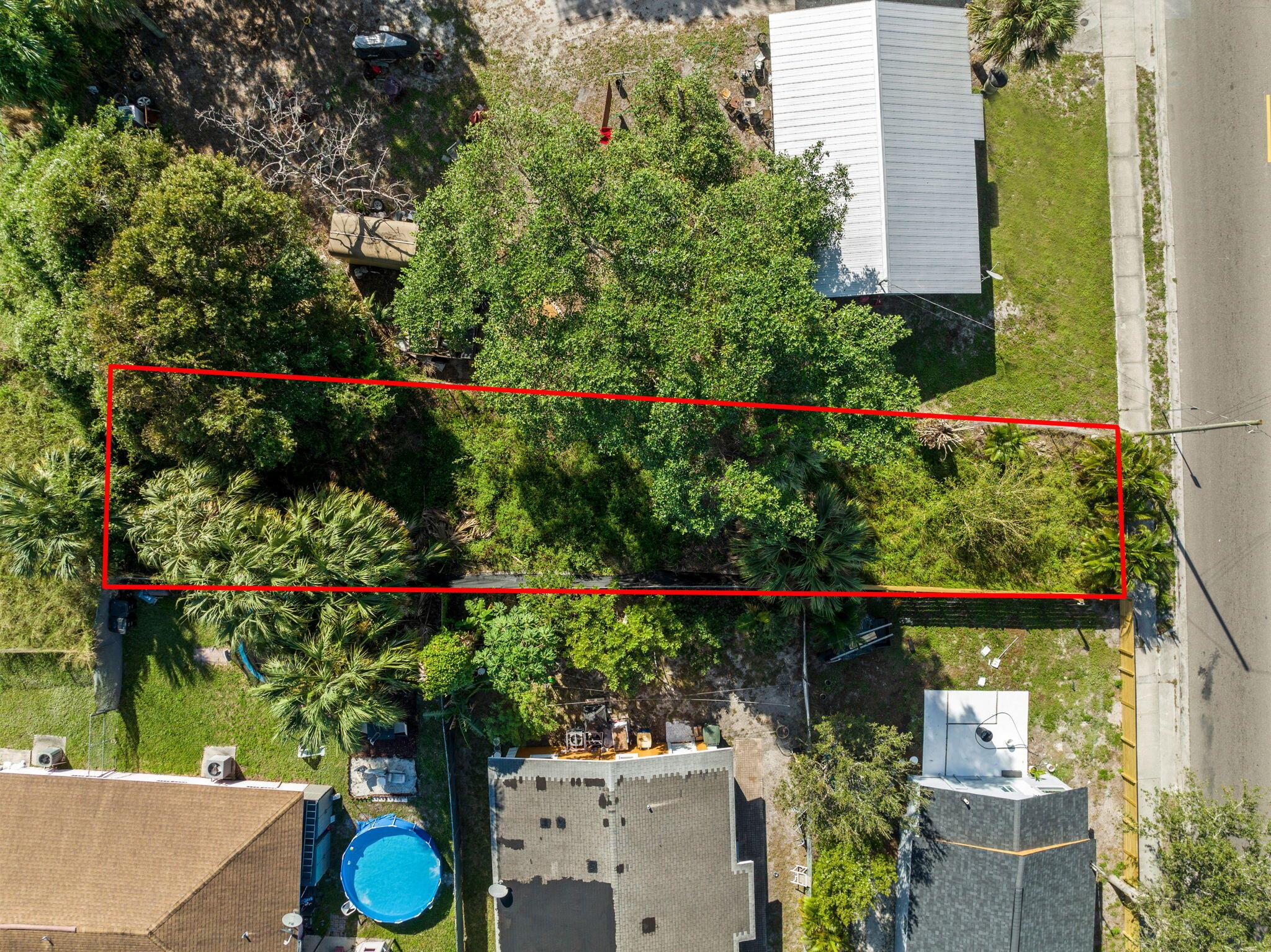 Mostly cleared lot zoned medium density.