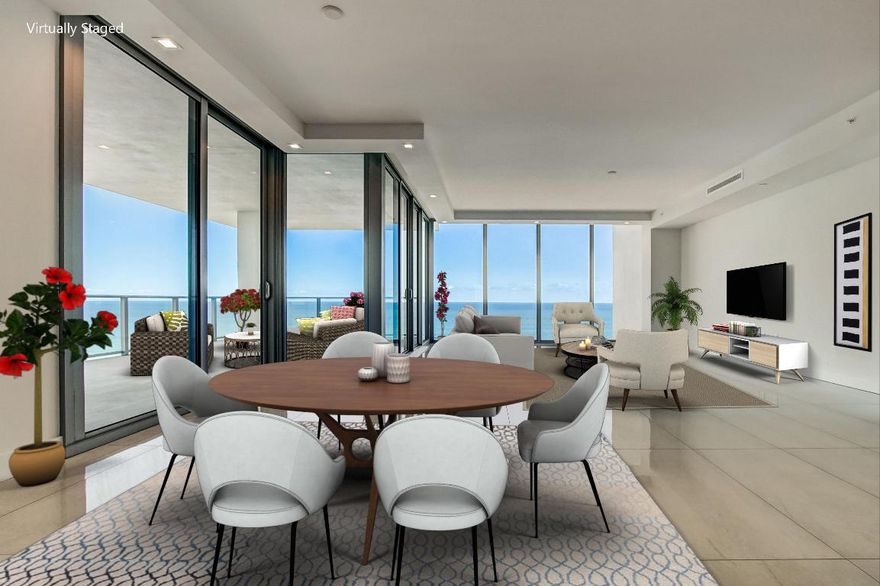 Brand new prestigious beachfront residence In Singer Island. Welcome home through your private foyer to this northeast corner unit with endless views of the ocean and intracoastal. Extended balcony perfect for entertainment and outdoor/indoor living. Top of the line finishes and materials through out. Oversized master suite complete with spa shower and dual sinks.