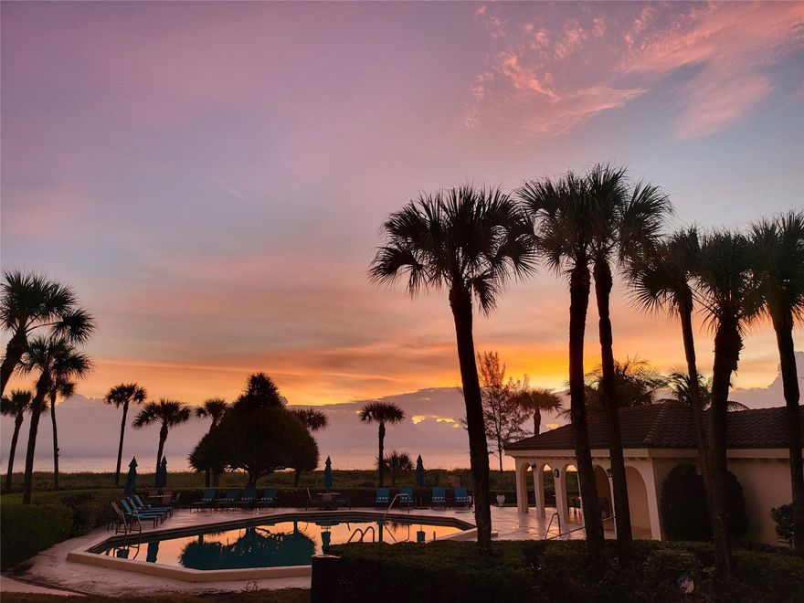 El Cortijo at 1171 N Ocean Blvd is an elegant oceanfront residence offering 2,955 sq ft with 4 bedrooms and 4.5 baths. Directly facing the ocean and overlooking the pool, the home provides a tranquil vantage point for breathtaking sunrises and effortless beachside living, with direct access just steps away. A private elevator, two deeded covered parking spaces, and a generous storage room enhance comfort and convenience.
Recent building upgrades include a new roof, new impact windows and sliding glass door, completed concrete restoration, and no outstanding assessments and fully paid.
Enjoy a spacious primary suite, sophisticated living and dining areas, a library/media room with fireplace, and a chef’s kitchen. All just minutes from the boutiques and dining of downtown Delray Beach.