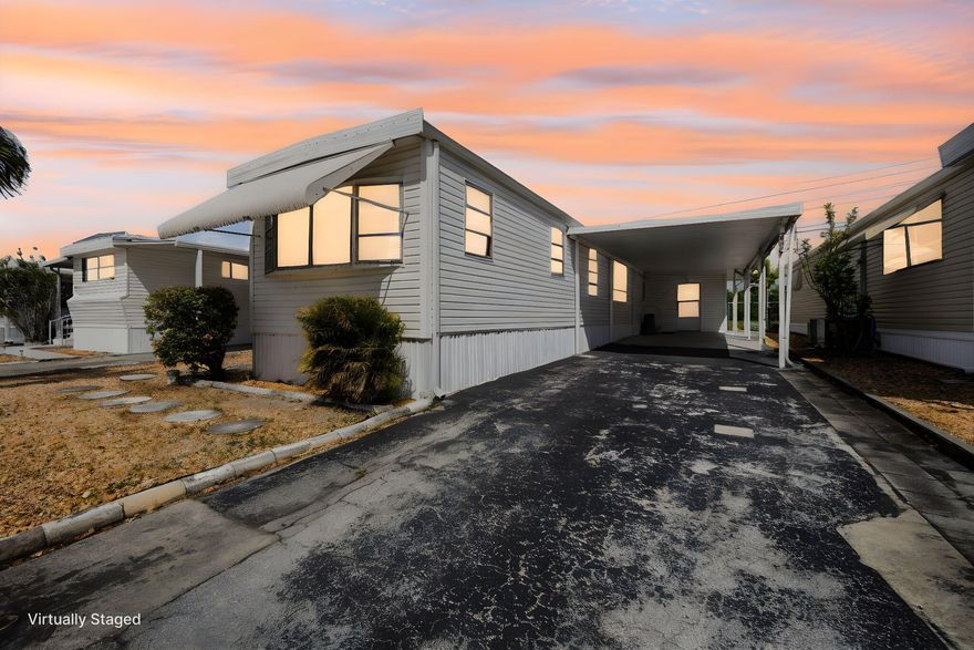 Beautifully remodeled 2BR/2BA single-wide home in excellent condition, sold fully furnished and truly move-in ready. YOU OWN THE LAND! This well-maintained property features an updated interior, bright living spaces, and a functional layout perfect for comfortable living. Pride of ownership shows throughout. Located in a desirable, well-kept community offering great amenities and a welcoming atmosphere. Ideal as a primary residence, seasonal getaway, or investment opportunity. Don't miss this chance to own an affordable home in a fantastic location with very low HOA!