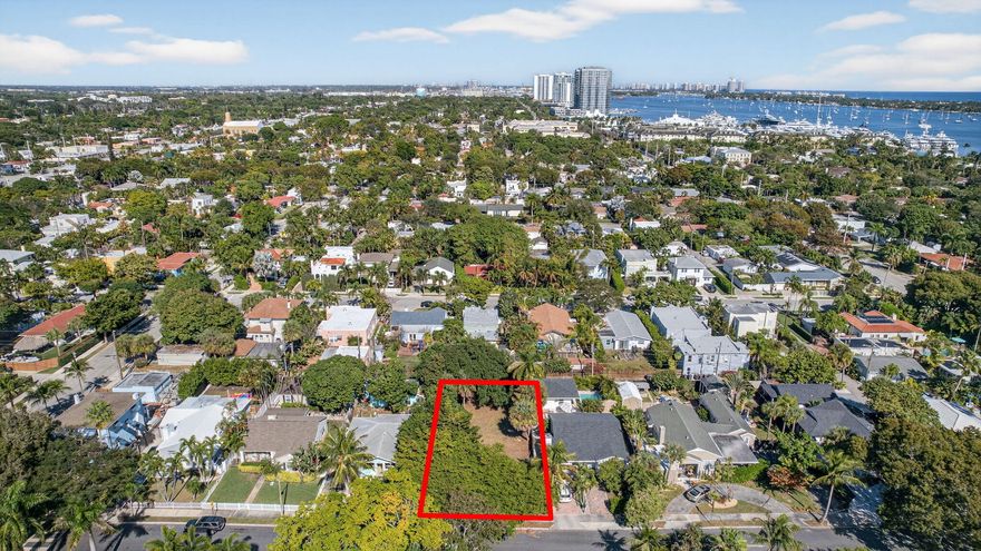 Rarely available in the coveted Old Historic Northwood neighborhood, this fully cleared, ready-to-build residential lot offers an exceptional opportunity for a custom dream home. Measuring 50 x 119 ft (approximately 5, 950 sq ft), this south-facing parcel provides abundant natural light and serves as a true blank canvas. Positioned just one block from the Intracoastal Waterway, it features rear alley access via a quiet, single-lane paved road--ideal for a private garage, guest suite, or pool cabana without compromising front-street elegance. Nestled in a serene, tree-lined enclave of 1920s-era historic homes, the property enjoys the timeless charm of Old Northwood while benefiting from the area's vibrant resurgence. To the north, Safe Harbor Rybovich Marina delivers world-class yacht views , fine dining, and waterfront sophistication. To the south, the dynamic skyline of downtown West Palm Beach is just minutes away, with new luxury developments transforming the waterfront. Perfectly situated for discerning buyers, this location is mere minutes from downtown West Palm Beach, Palm Beach Island, and Palm Beach International Airport offering the ideal blend of historic neighborhood immersion and modern convenience. Builders, investors, and end-users alike: Seize this rare chance to craft your vision in one of West Palm Beach's most desirable Intracoastal-adjacent historic districts.