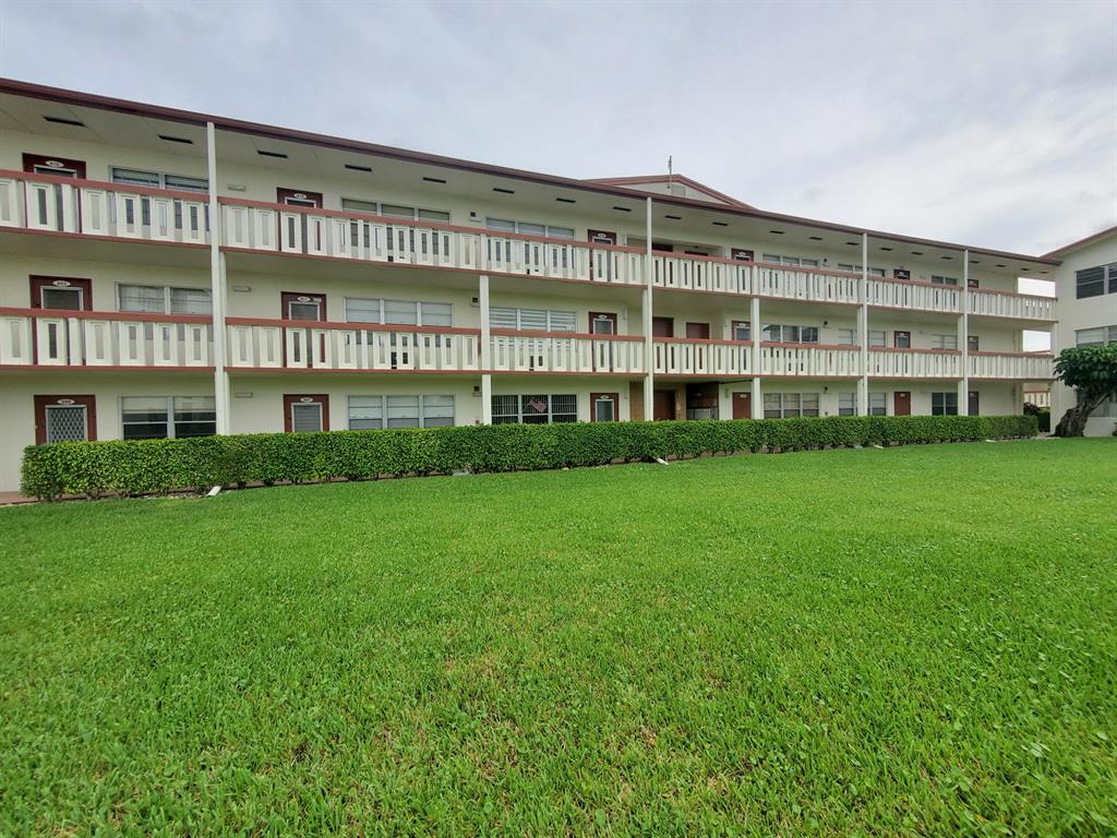 Reduced for quick sale. Furnished one bedroom apartment with screened in porch. 2 window a/c units. Kitchen and bathroom updated approximately 5 years ago. Across from pool, close to clubhouse and Houses of Worship. Century Village is an active 55+ community. Enjoy all the Century Village amenities: Theater, Fitness Center, Indoor Pool, Pickleball, plus so much more!!!!
