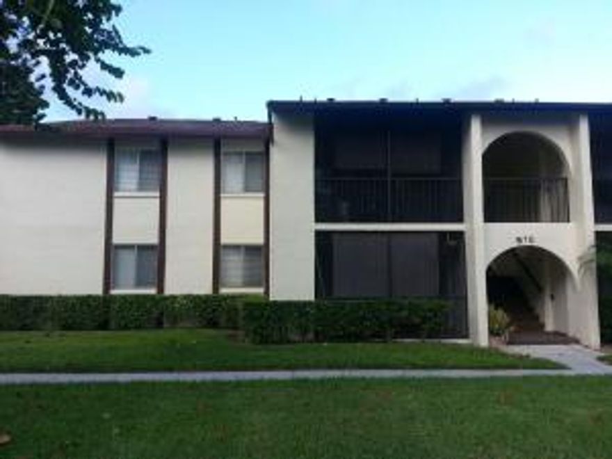 Very nice 2/2 move-in ready condo located in a great, all ages, gated community. This condo has a large screened balcony that faces a serene garden view. The community features a pool, tennis courts, racquetball courts, and playground. It is close to downtown, shopping, restaurants, entertainment, interstate 95, the FL turnpike and PBI airport. **Investors: This community also allows rentals and has very low association dues. ** Property being sold as-is with some furniture. Note: The AC is original and will need to be replaced at some point but it still works well.