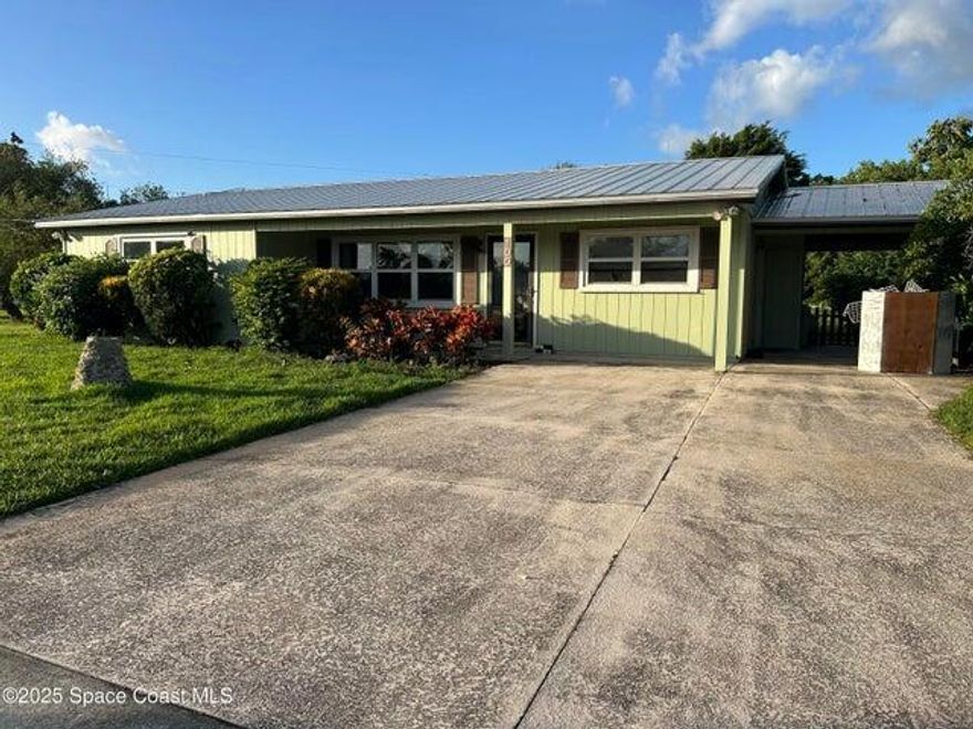 Oversized corner lot in desirable Sebastian neighborhood . No HOA. Beautiful back yard with fencing. Charming home with bonus room easily used for office space or a 3rd bedroom. The rooms are large and can accommodate king size beds. Warrantied metal roof and water softener. No water bills! Solar panels provide low energy bills or can be removed. Bonus hot tub in screened lanai. Relax in the quiet nature Sebastian has to offer. Little or no traffic. Just 7 miles from the beach and a stone throw to the Indian River Lagoon. Lots of parks, great schools, bike paths and still close shopping and excellent restaurants & Tiki life. . No rules. Bring your pets & toys. Kayak the river or simply walk and take in the beauty of nature. Converted garage serves as bonus room and the carport leaves