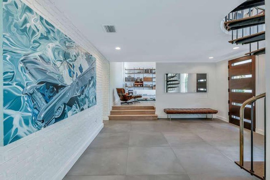 :Beautiful contemporary north end renovation on sought after Sandpiper Drive! Single story, split floorplan design and a spacious loft perfect for an optional 4th bedroom, game room or library. Huge master suite boasts his and her baths, custom closets with built-ins and a private office/reading room overlooking the generous yard and oversized heated pool. Perfect for entertaining guests with separate family room and living room areas finished with stunning Italian limestone and wide plank European white oak floors respectively, marble bathrooms, and kitchen with Subzero/Wolf appliances. Whole house Kinetico water filter, air conditioned 2.5 car garage. Large (12,800 sf) sunny, south facing lot. Beautifully manicured path to the deeded beach access and an easy stroll to the bike trail.