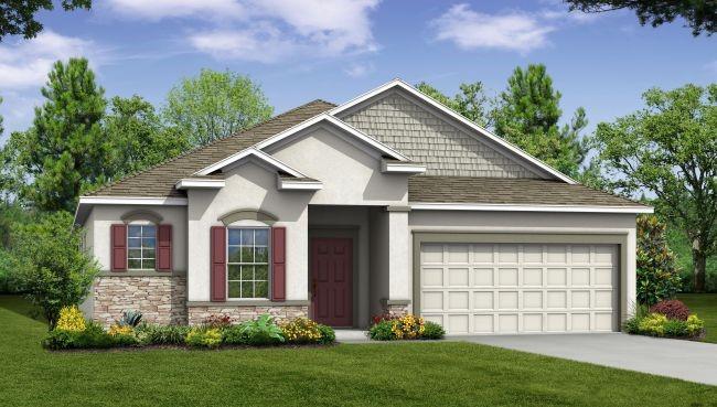 Experience elevated living in the Drexel floorplan, located in the highly desirable Central Park community of Port St. Lucie. Set on a tranquil pond, this home offers beautiful water views from the screened lanai, creating a peaceful and scenic setting for everyday enjoyment.
As you enter through the welcoming foyer, you're greeted by soaring 9'4" ceilings and upgraded plank ceramic tile flooring throughout, setting a tone of modern sophistication. The thoughtfully designed open-concept layout places the gourmet island kitchen at the heart of the home, featuring quartz countertops, shaker cabinetry, and a full suite of stainless steel appliances, including an ENERGY STAR® certified French door refrigerator.