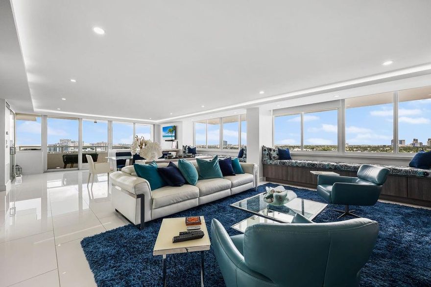 Experience ultimate coastal living in this rare 4-bedroom, 3-bath penthouse condominium offering breathtaking oceanfront views. These incredible singl-unit condos have been seamlessly combined into one thoughtfully upgraded residence featuring brand-new tile flooring throughout, modern baths with high-end fixtures, and a spacious light-filled interior. Step outside to the beach or stroll to the nearby marina, Las Olas Boulevard, and enjoy a vibrant Fort Lauderdale lifestyle. This residence combines elegance, comfort, and an unbeatable location! This stunning penthouse condo is available for rent at $12k per month or purchase. 
(First months rent, last months rent & security)
*To be clear there are 2 parking spaces in the secured garage.