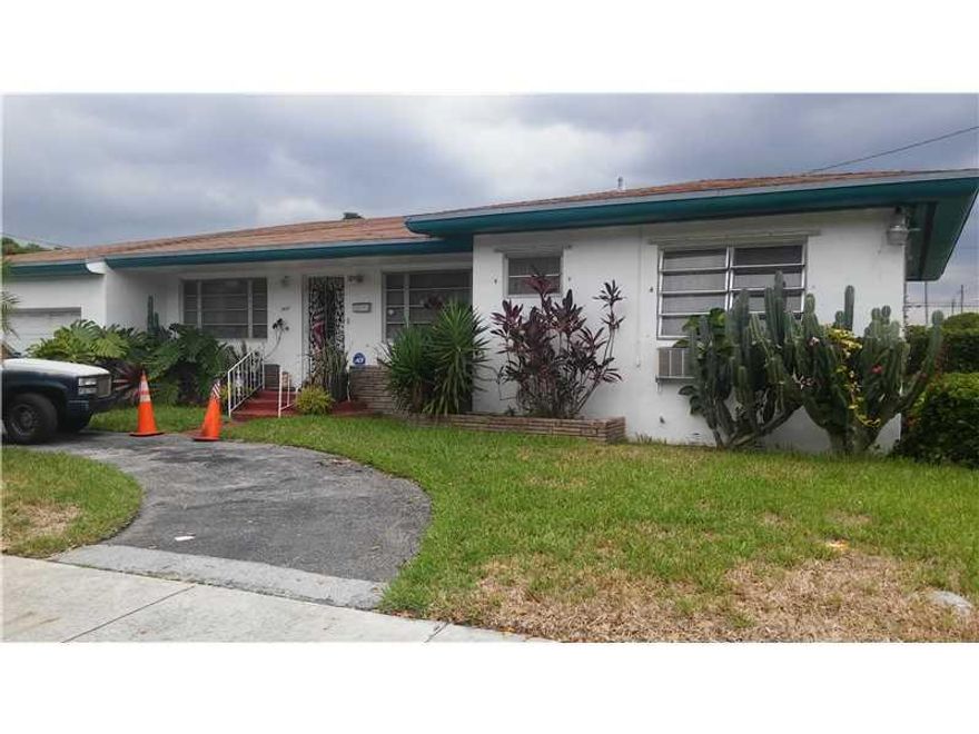 2/2 home on corner lot with over 1600 square feet. 2 Full size bathrooms and a garage. House needs some work but has lots of potential.