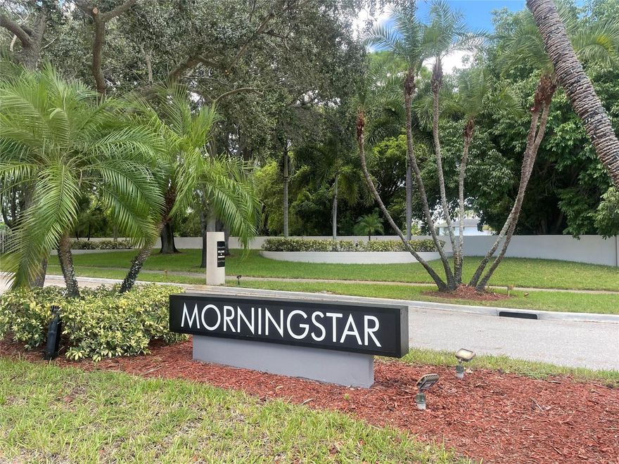 Make this 1 bd/1.5 bath condo your own! All ages welcomed to this lovely, conveniently located, 1 pet friendly- gated community. This prime location is close to I95, turnpike & bus line, trendy downtown Delray & the beach. Included is a spacious bedrm featuring a walk-in closet & en-suite bathrm w/shower/tub combo. The liv room/dining rm has a great view of fountain lake & sunset views from the encl patio w/storage closet. The L-shaped kit has ext space perfect for breakfast nook or office setup. New appl & washer/dryer is 4 years old. New Lam flrs & newer A/C. Basic cable, Wi-Fi, garbage pick-up, landscaping, water, elevator bldg all incl in HOA. The community includes a heated pool, clubhouse w/sauna, workout rm & kit facility for parties, basketball courts & tennis & vehicle wash area!