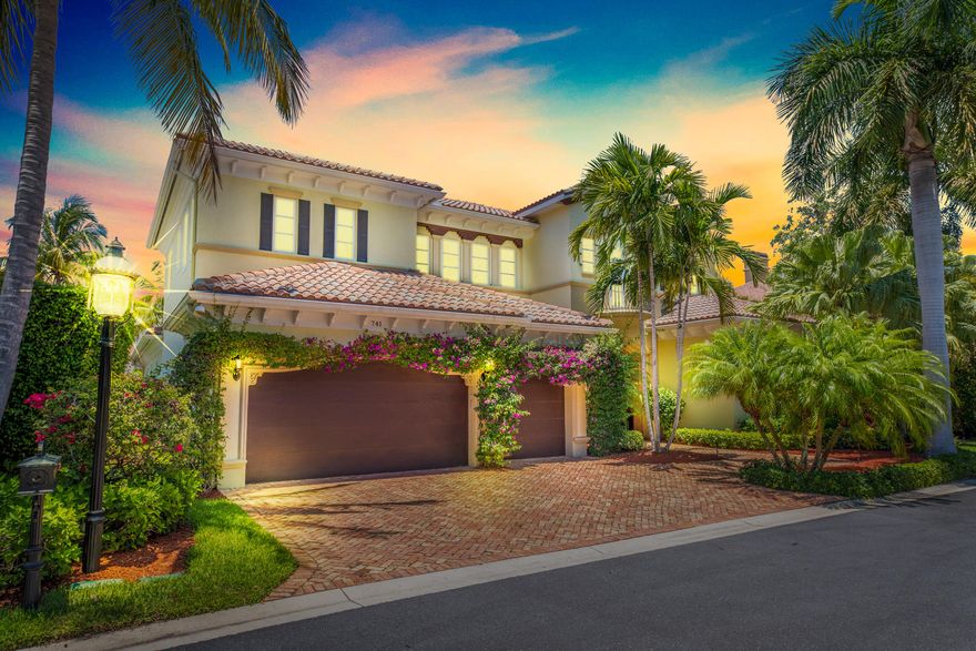 THIS IS IT! Model Perfect! End of private cul de sac. Custom waterfront estate w/5BD/6 1/2 baths. Powder rm. Cabana bath. Rm for 70ft yacht/24,000lb boat lift minutes to intracoastal in protected harbor. Chicago brick driveway. LOADED w/upgrades. Impact glass. Volume ceilings. Impressive iron/glass entry doors.First flr MBR boasts enormous custom closets. His/Her exquisite marble/stone baths. Detailed Library. Living room w/FP, and wet bar. Clerestory windows let the outside in. Gourmet eat in chefs kitche