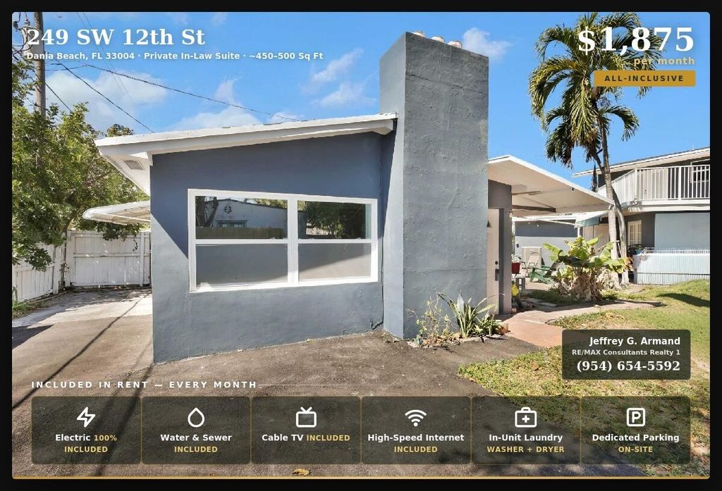 Photo of 249 SW 12th Street #Rear, Dania Beach, FL 33004 (MLS # F10554700)