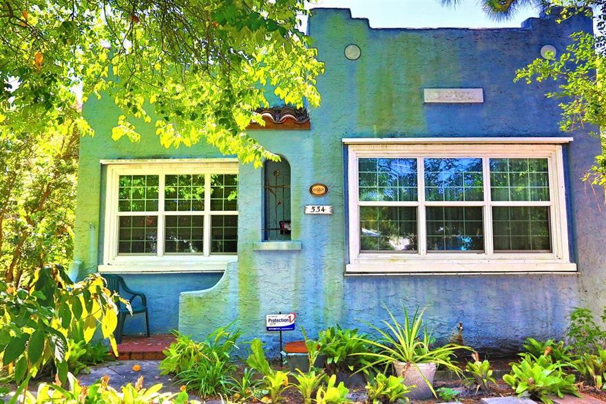 Check out this rare opportunity to own a home in the historic district of Old Northwood! This 3 bedroom 2 bath Spanish-style cottage has lots of charm and is waiting to be restored into a delightful casita. The home has updated windows, updated electric, hurricane panel shutters, and original hard wood floors. The open patio area is an ideal spot for garden parties, and the detached 1 car garage could be transformed into a lovely guest cottage, pool house, or in-law quarters. The street is lined with quaint homes and manicured lawns; a neighborhood where property owners show pride of ownership. Association is voluntary. Easy access to shops, restaurants, major roadways and the airport. Come own a piece of WPB history!