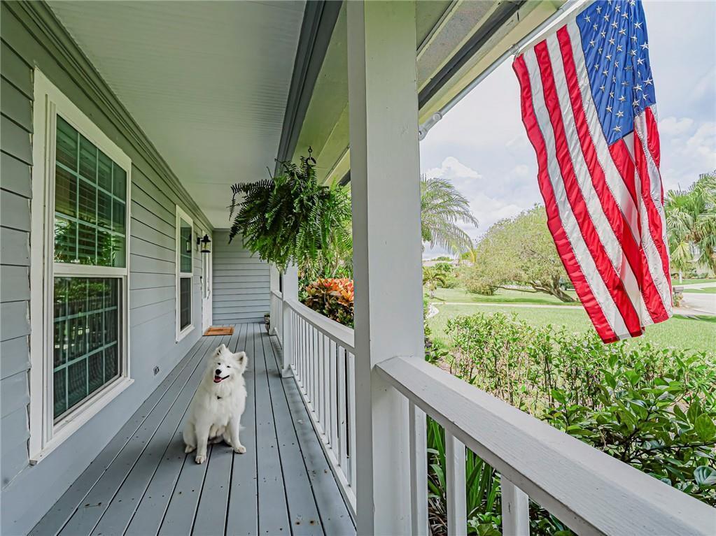 Winter Grove. ''Old Florida'' at its best! New in last 2 years: Impact windows and doors throughout, A/C, & Water Heater. Enjoy sunrises over the water and close proximity to the boat ramp to the river. Hidden enclave of individualistic homes close to shopping, ocean/beaches, fishing, Sebastian Inlet. HOA only $600.00 per year. Light restrictions allow up to 30' boat in driveway. 1/2 acre lakefront property with mature fruit trees & shady oaks. Open chef's kitchen with sleek granite tops & SS appliances, charming covered wraparound porches, fenced swimming pool and spacious covered verandahs!Close