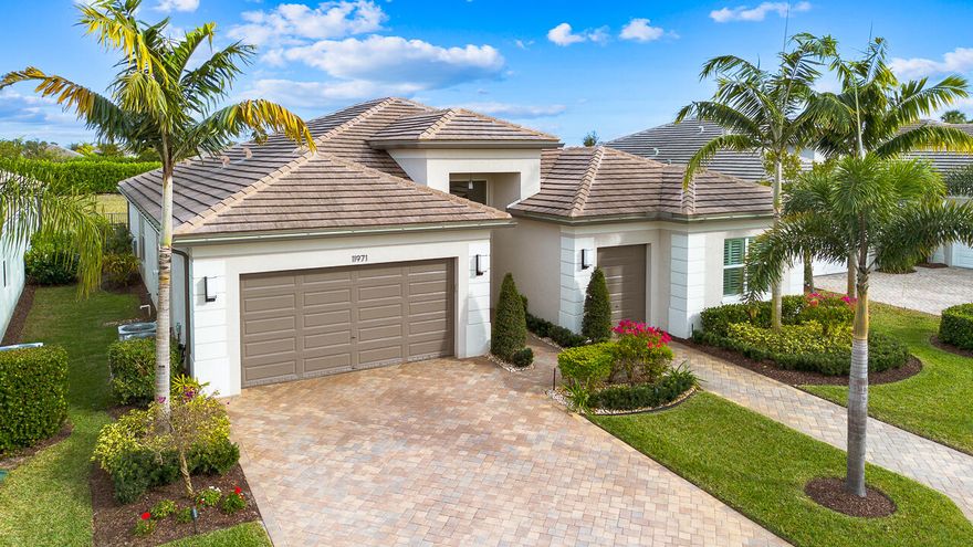 Every inch of your Bianca Model in Valencia Grove/Riverland has been curated for luxurious and refined living. Step inside to discover light-filled interiors complemented by high-end finishes, including crown molding and custom LVT flooring throughout this masterfully crafted home. Designed for those who seek elegance, comfort, and an active, upscale lifestyle and nestled on a fenced and private lot, this exquisite home boasts 3 bedrooms, all ensuite and located for ultimate privacy.  The spacious family room and  open-concept living area seamlessly blend style & function.  Enjoy the extended two-car garage & additional golf cart garage. The custom swimming pool is one of the crown jewels of this home. ASK ABOUT THE NUMEROUS UPGRADES! Valencia Grove at Riverland offers residents a lifestyle of unparalleled comfort and connection, with world-class amenities designed to inspire relaxation, recreation, and a vibrant sense of community. The grand clubhouse serves as the heart of social activity, featuring elegant event lounges, inviting social spaces, and a resort-style pool that makes every day feel like a getaway. Fitness enthusiasts will love the state-of-the-art fitness center, while food lovers can savor exceptional dining at the on-site Grove Café and Bar as well as  River Fresh Café. For those seeking creative enrichment, the Riverland Arts & Culture Center is a true gem, offering engaging workshops, art studios, and thought-provoking lectures.  Dog park offers your pet 3 sections, based on the size of your doggie.   Ball field is busy with softball and soccer players.  Don't miss the Paseo, which can be accessed by bike, golf cart, or a simple stroll through the landscaped wonderland.