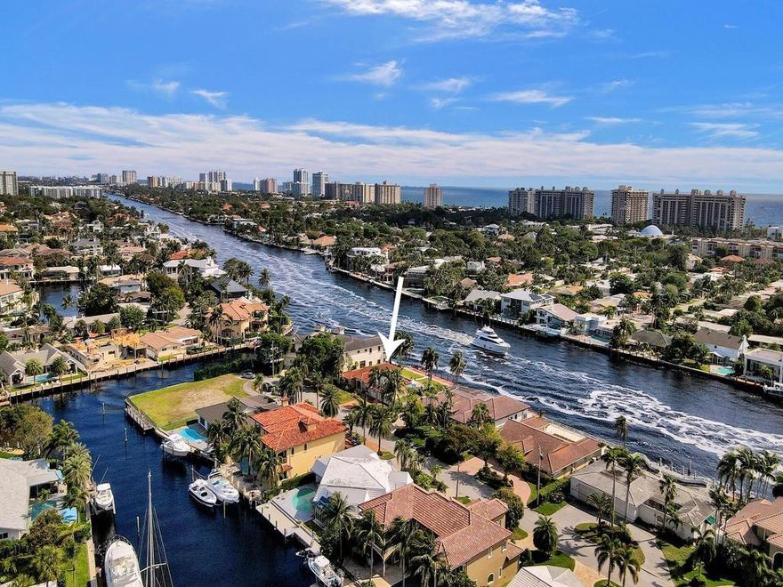 BACK ON THE MARKET!! BUYER GOT COLD FEET!! Spectacular Direct Intracoastal lot with both North and South long range views! Located in The Landings, one of East Fort Lauderdale's best kept secrets, this oversized lot sits on 13,824 square feet with 110 feet of dockage. Property has 3 bedrooms, 3 baths, pool, and 2 car garage. Same owners for past 26 years and impeccably maintained. Centrally located close to both Hillsboro inlet and Port Everglades. This lot is located on one of the nicest streets in the neighborhood, sits in a quiet cul-de-sac and is the perfect canvas to either build or renovate your new South Florida waterfront masterpiece. These lots do not come available frequently. Don't hesitate to make your move today!