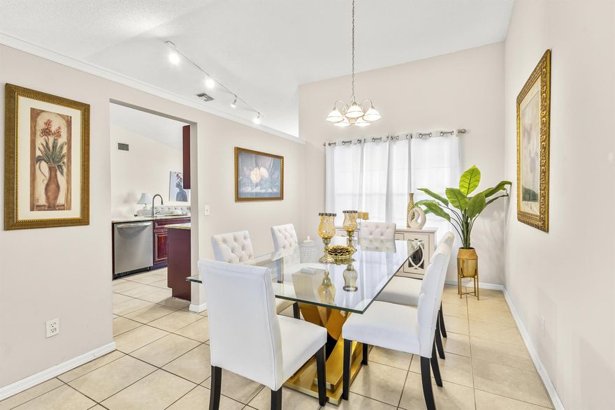 VERY MOTIVATED SELLER! Imagine a life where you can truly unwind--without the restrictions of an HOA. This charming 3-bedroom, 2-bathroom home has a NEW ROOF in a peaceful neighborhood is the perfect blend of comfort and convenience. This home features a high ceiling throughout, a BRAND NEW PRIVATE FENCED backyard, an enormous master bedroom and a large serene and screened patio. Inside includes a quasi open layout with a modern open-concept kitchen that's perfect for cooking and entertaining. Natural light pours into every room. The spacious master suite is a true retreat, featuring a luxurious tub and large walk-in shower, plus an impressive walk-in closet. The additional bedrooms offer plenty of space for children, guests, or a home office.Outside, your private, gated backyard awai