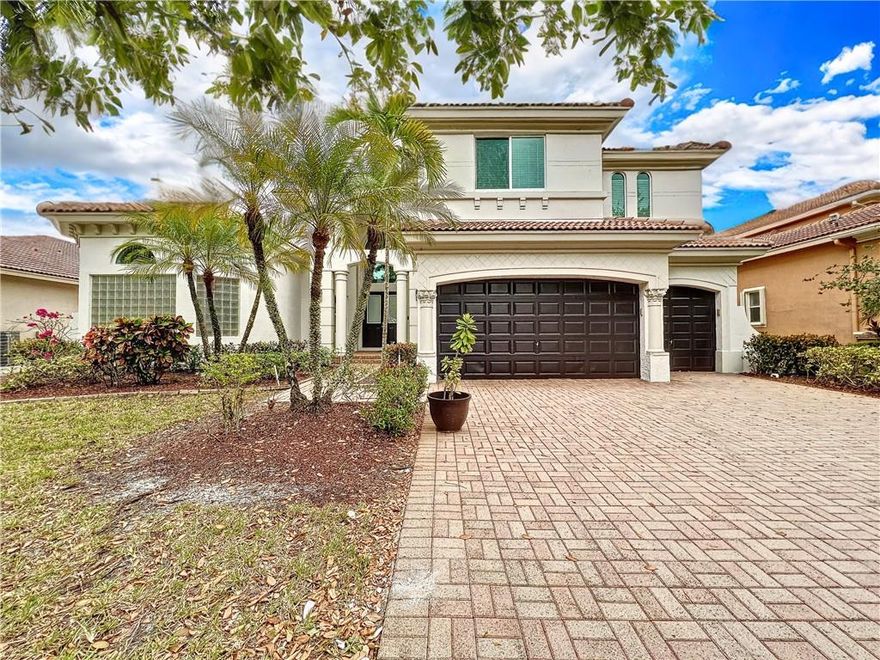 Welcome to The Estates Of Heron Bay, this home is sure to exceed all your expectations. The living room features floor to ceiling windows showcasing the pool & lake views from the moment you walk in. Large kitchen with breakfast area and snack bar which is connected to a large family room is a great place to relax and watch the game. 1st floor features 2 bedrooms 2.5 bathrooms plus an office. The 2nd floor features a huge loft & 4 additional bedrooms. The primary suite is sure to impress with a stunning spa like bathroom, soaring ceilings, 2 walk in closets and dressing area over looking the back yard, pool, spa and lake! Heron Bay also features two clubhouses with pools, play areas, tennis courts and so much more!
